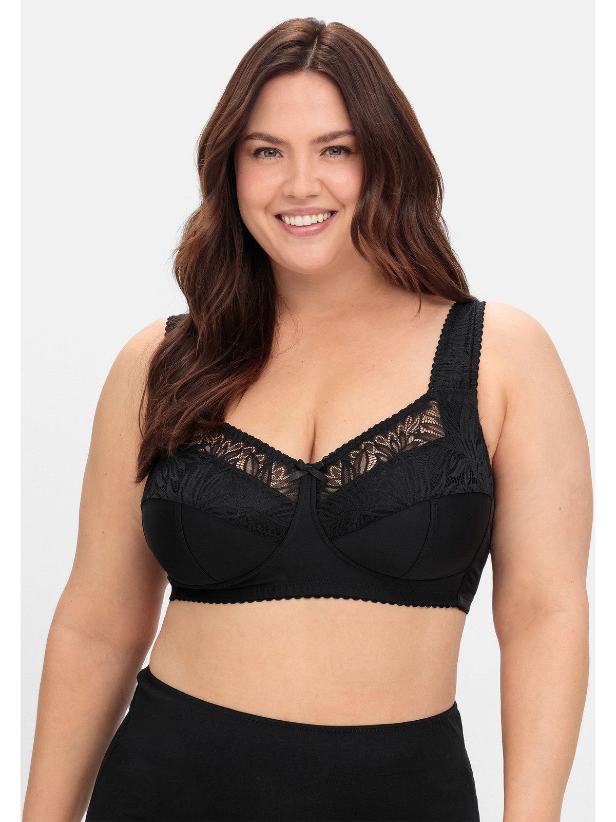 Sheego Entlastungs-BH Große Größen ohne Bügel, mit Spitze