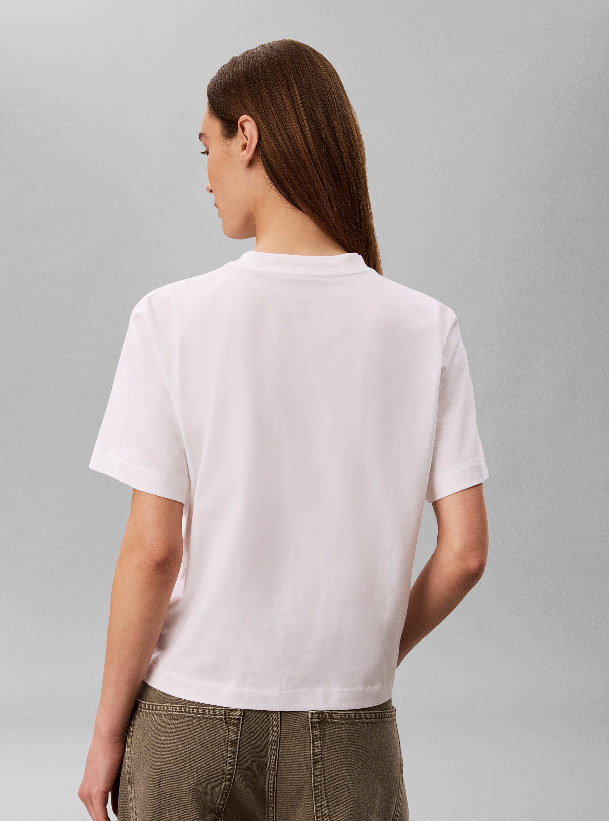 Calvin Klein Jeans T-Shirt BOXY HAND DRAWN MONOLOGO TEE Regular fit, Logoschriftzug – Bild 4 von 5