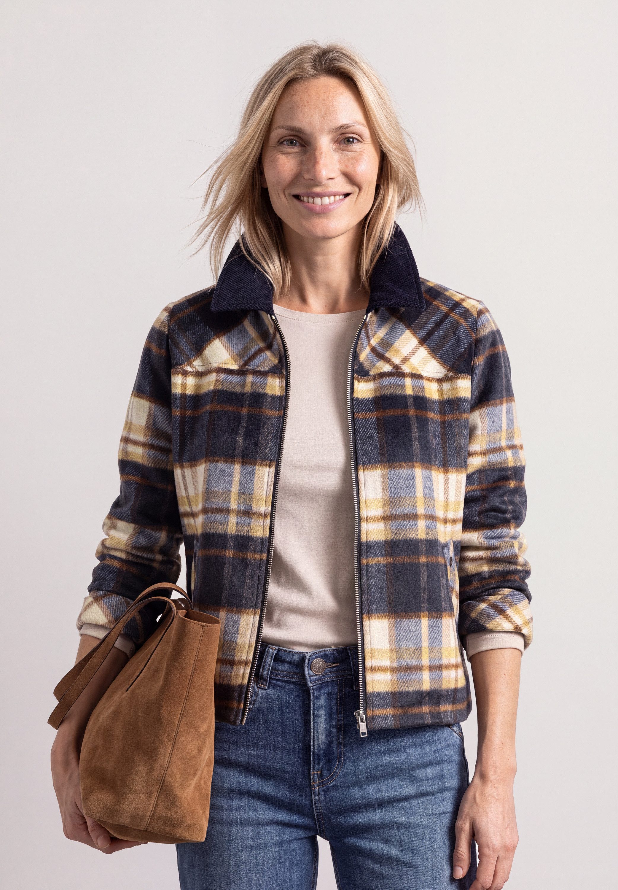 STREET ONE Kurzjacke mit Karomuster