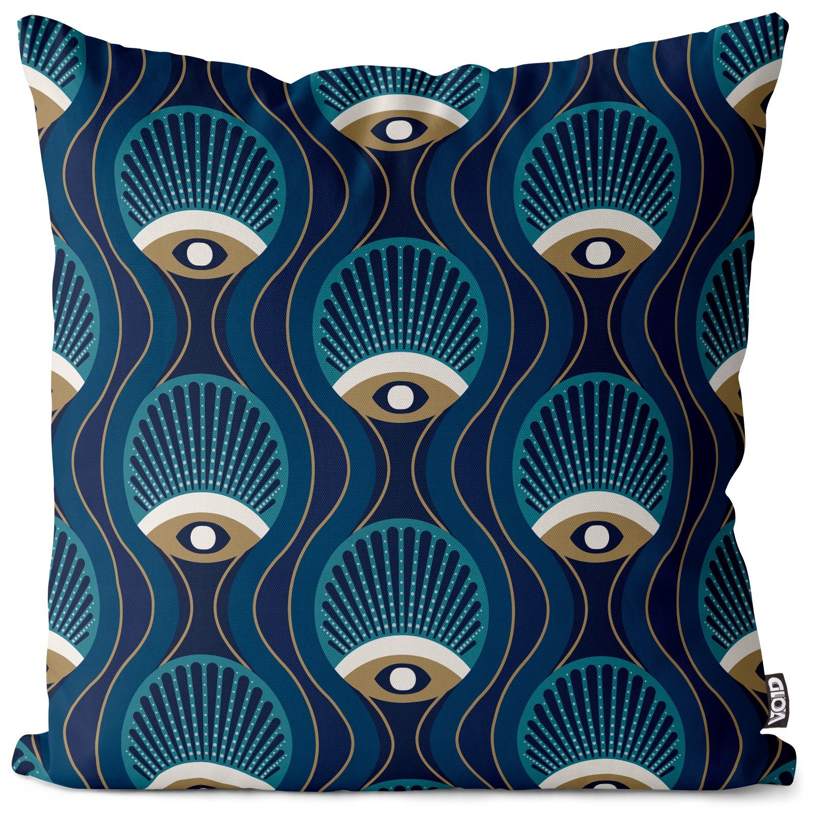 VOID Kissenbezug, (1 Stück), art deco abstrakt kreis retro 80er 70er elegant geometrisch gold orna