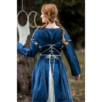 Leonardo Carbone Ritter-Kostüm Mittelalterliches Kleid Blau/Natur "Larina" XL