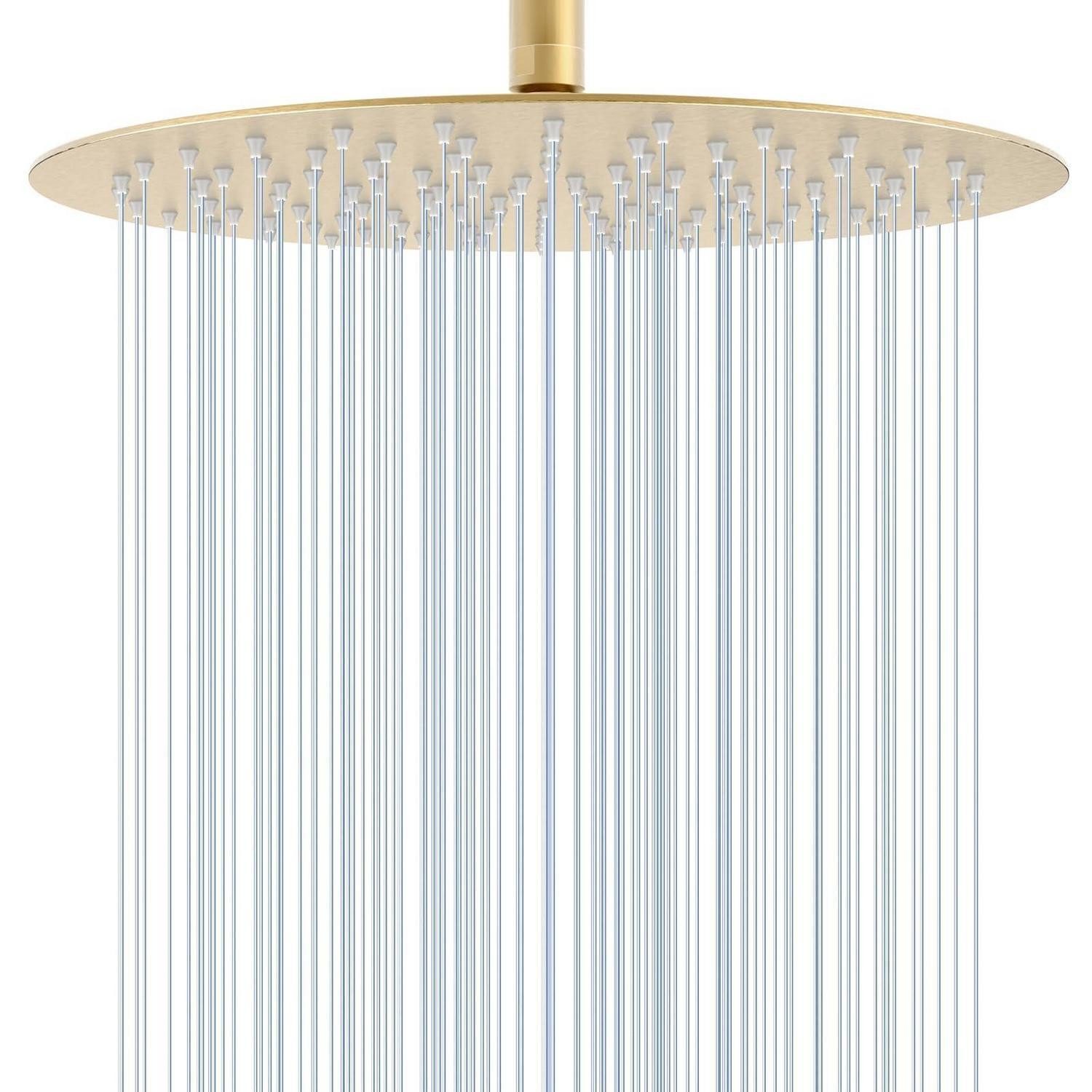 LuxusKollektion Regenduschkopf Duschkopf Regendusche Rund 30cm Gold Edelstahl 30CM C-gebürstetes Gold