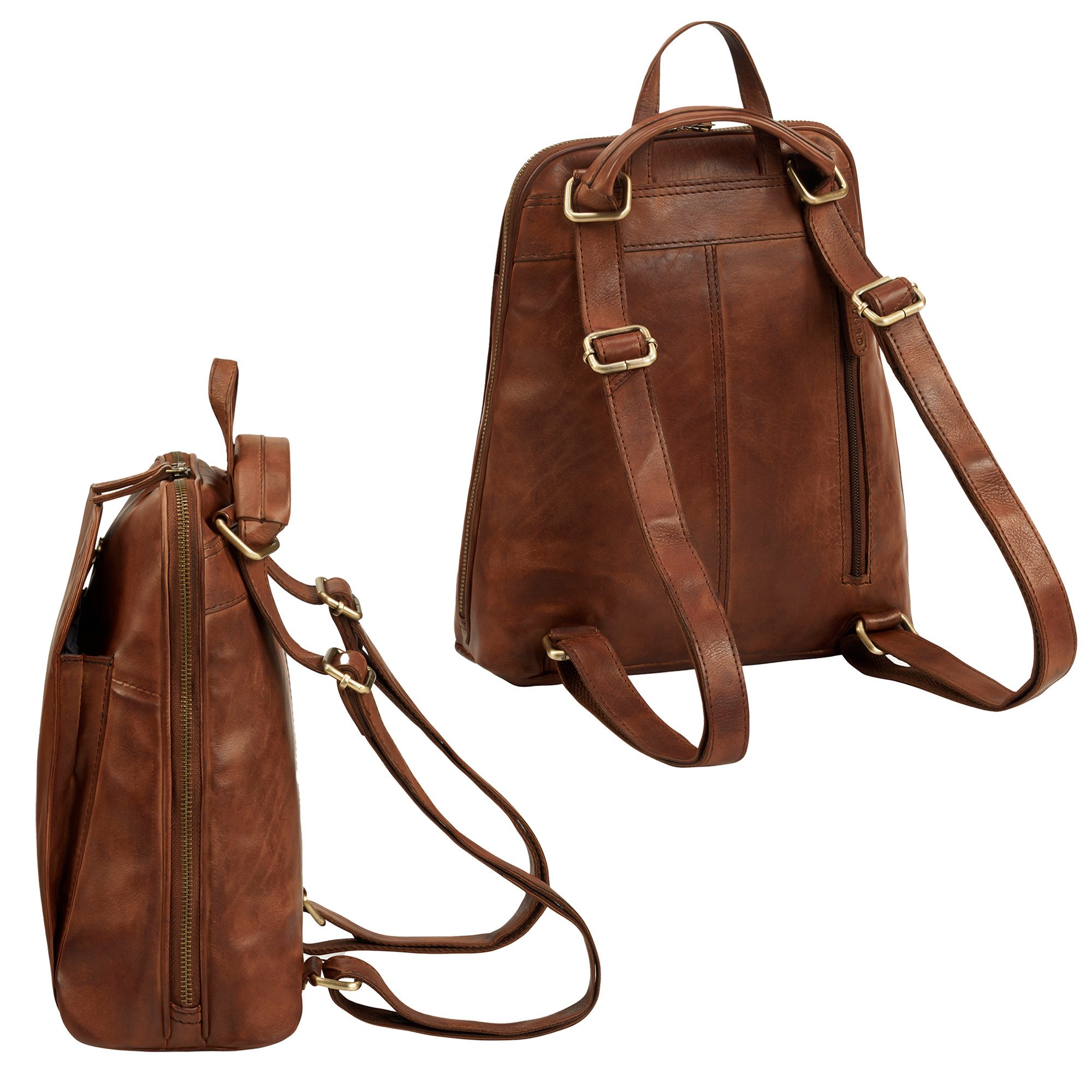 STILORD Cityrucksack "Ophelia" 2-in-1 Rucksack-Tasche Echt Leder Damen 10,9 Zoll