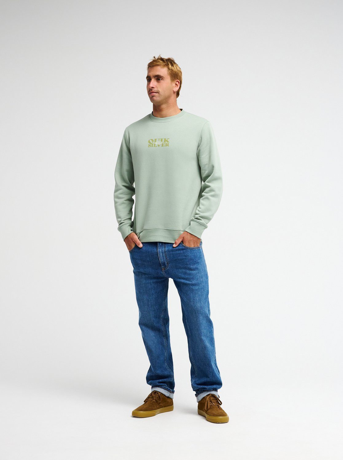 Quiksilver Sweatshirt TRUE CREW sportlicher Look, für Alltag und Freizeit, gerader, zeitloser Schnitt – Bild 3 von 5