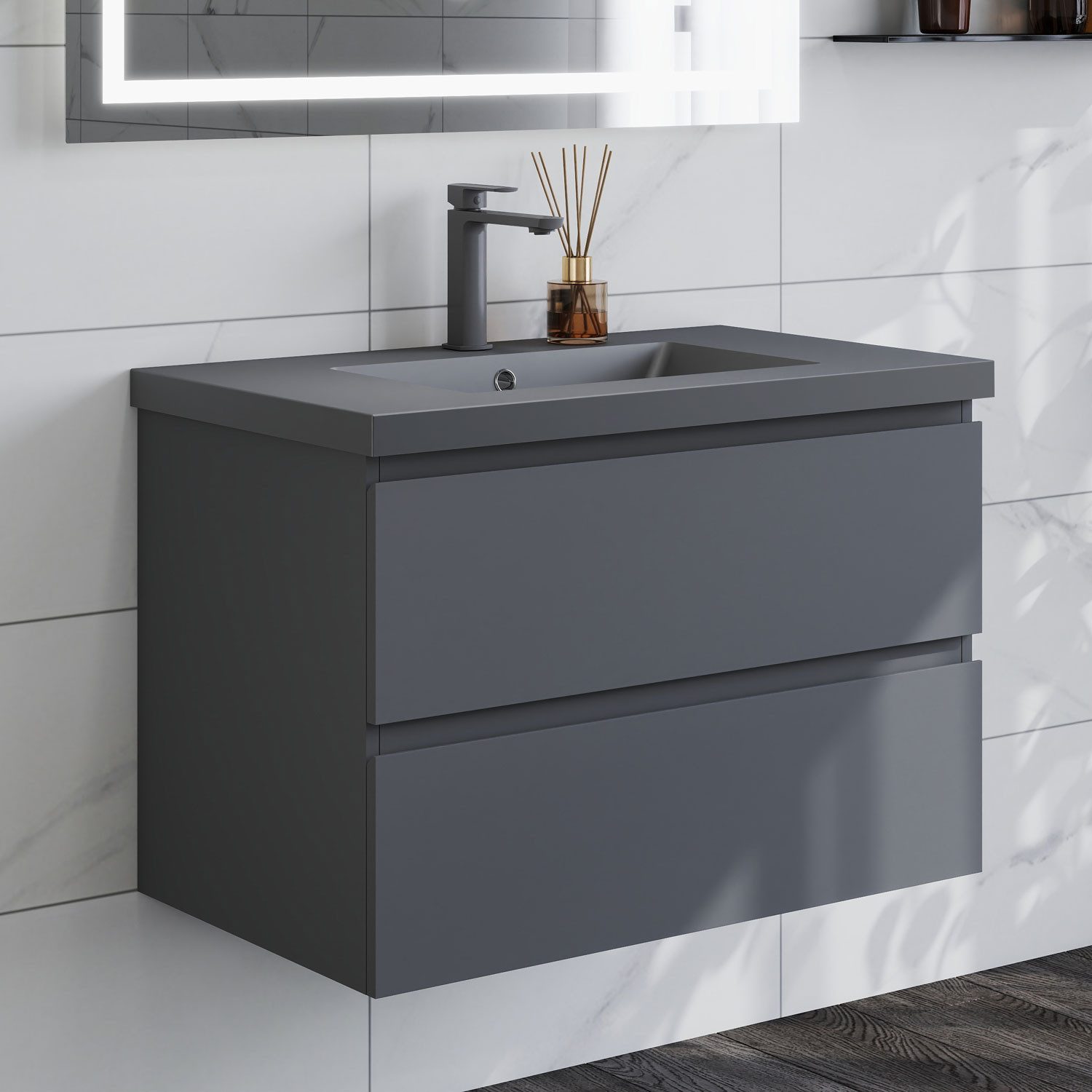 duschspa Waschtisch Waschbecken mit Unterschrank Badschrank Waschplatz Badm günstig online kaufen