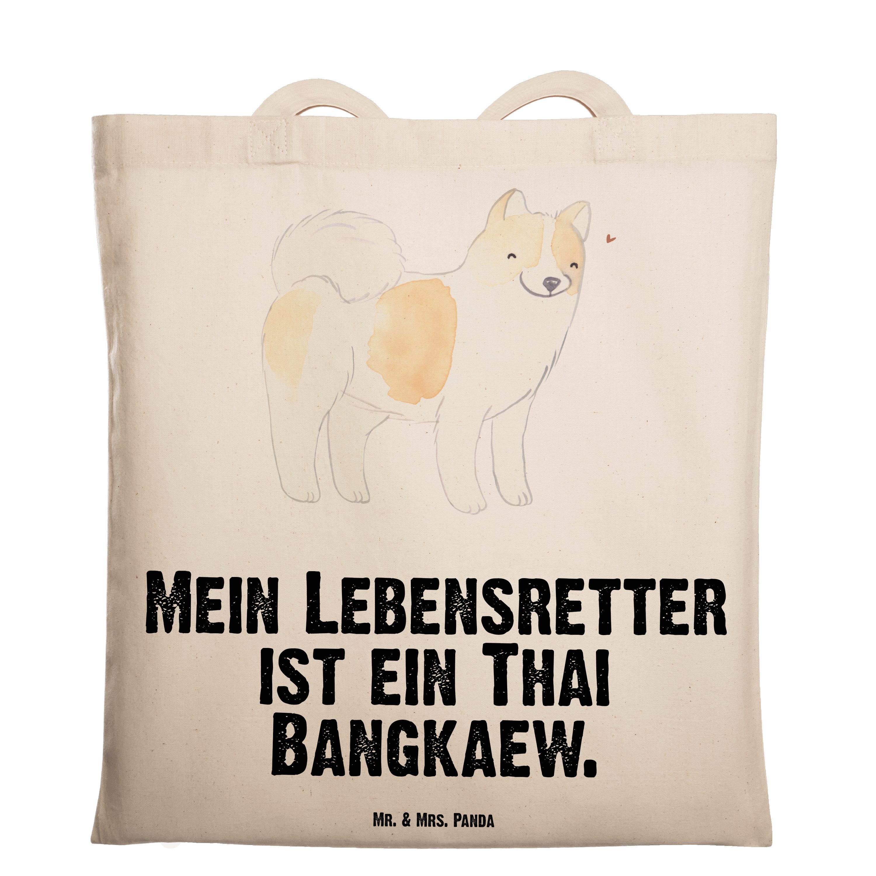 Tragetasche (1-tlg) Do Lebensretter Panda Bangkaew Thai - Mrs. Bangkaew Thai Mr. & Transparent Geschenk, -