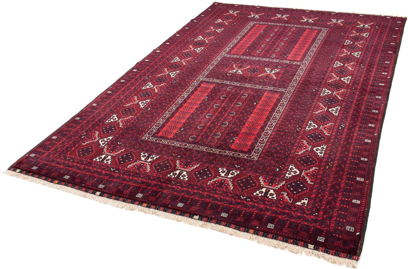 Orientteppich Turkaman - 246 x 160 cm - dunkelrot, morgenland, rechteckig, Höhe: 6 mm, Wohnzimmer, Handgeknüpft, Einzelstück mit Zertifikat