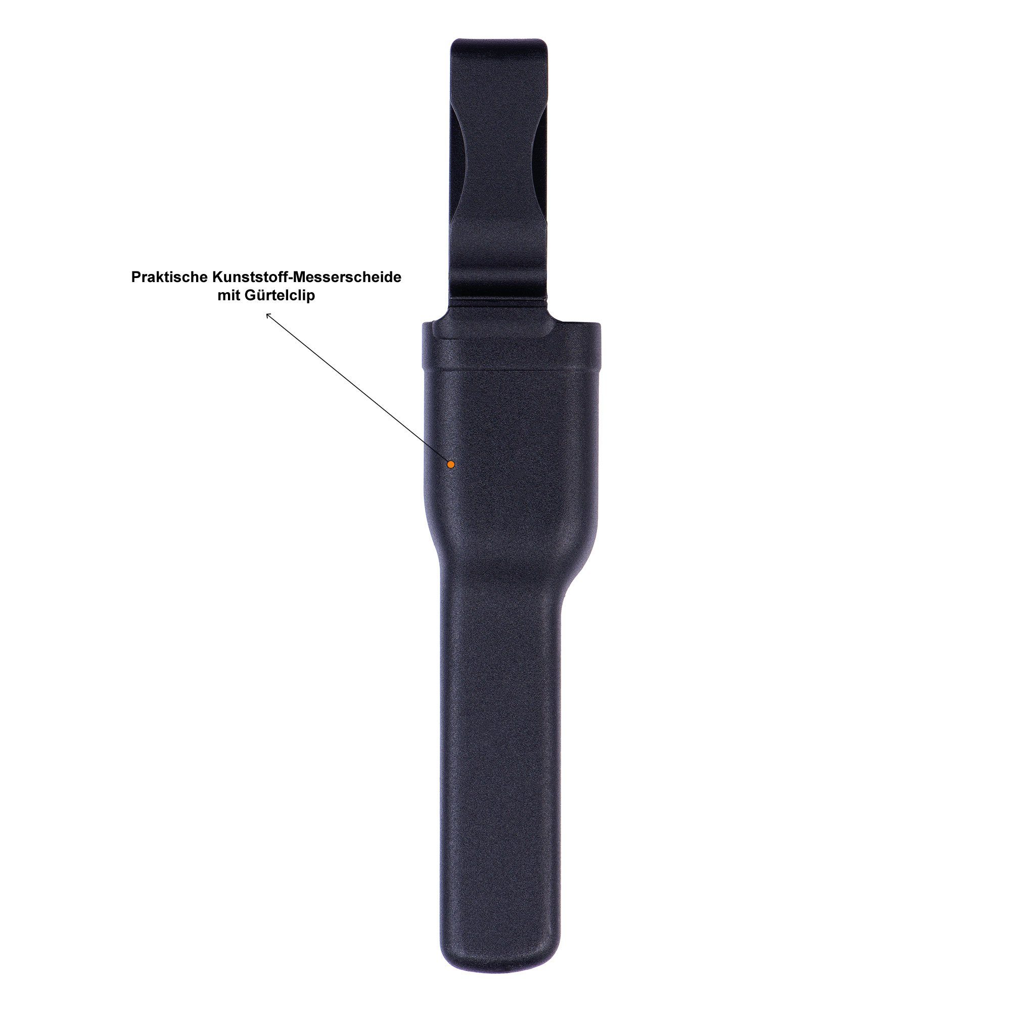 Zite Anglermesser mit Gürtel-Messerscheide 22 cm rutschfest und universell einsetzbar