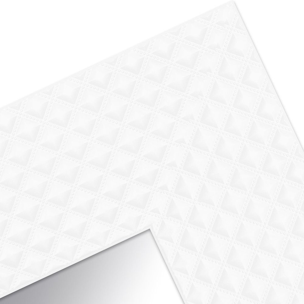 aus im Weiß, WANDStyle H225, Stil Wandspiegel Kunststoff Modern