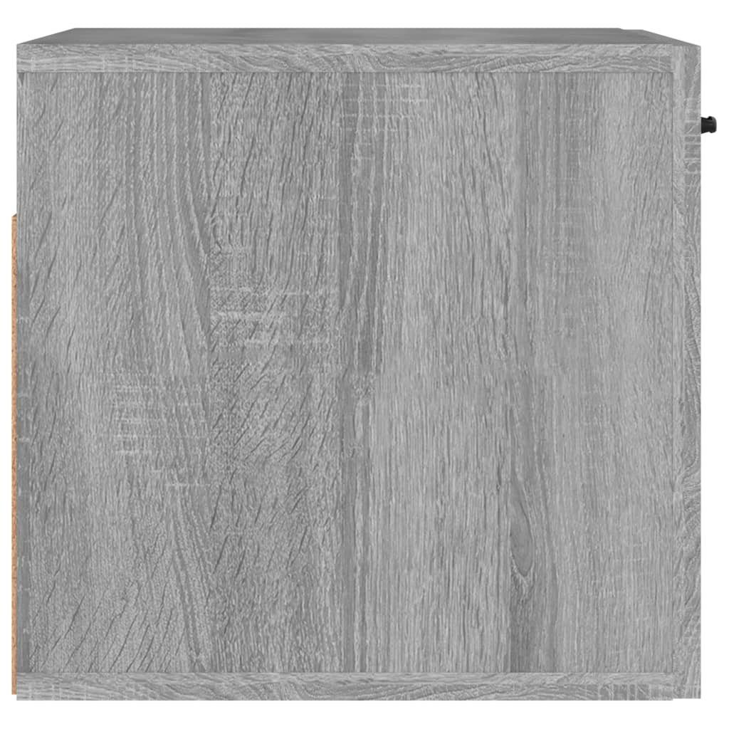 Wandschrank Wandregal cm Grau 80x35x36,5 Holzwerkstoff furnicato Sonoma