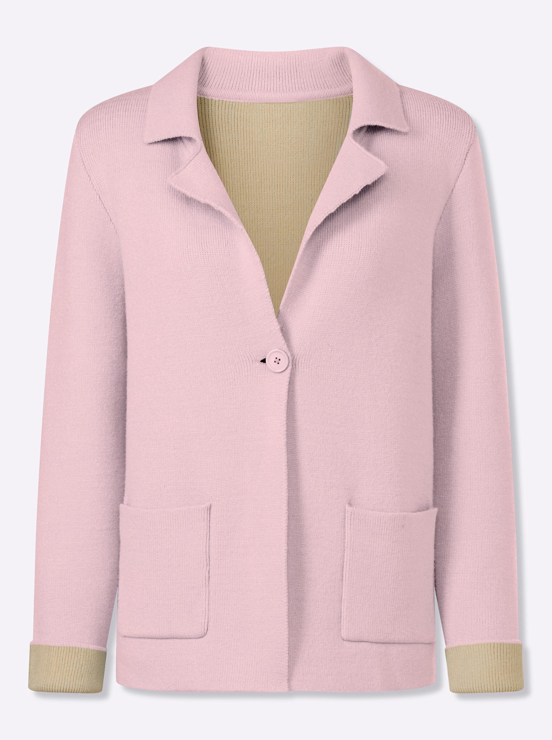 heine Strickjacke Strickblazer Langarm Milanorib
