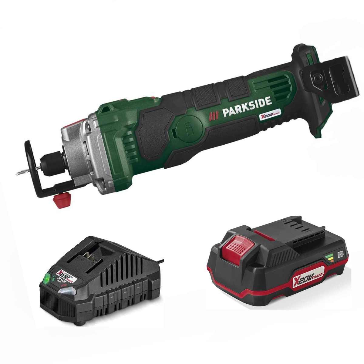 Parkside Akku-Pendelhubstichsäge PARKSIDE 20V Rotationsschneider PRSA 20-Li + Akku 2.0 Ah / Ladegerät
