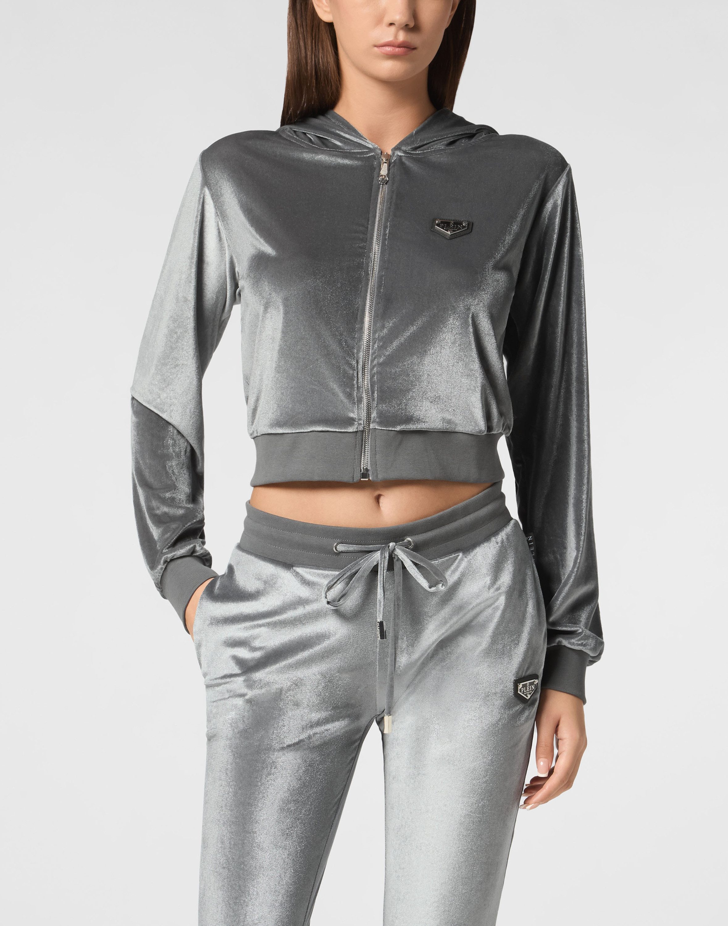 PHILIPP PLEIN Kapuzensweatjacke Skull Mit Schmucksteinen