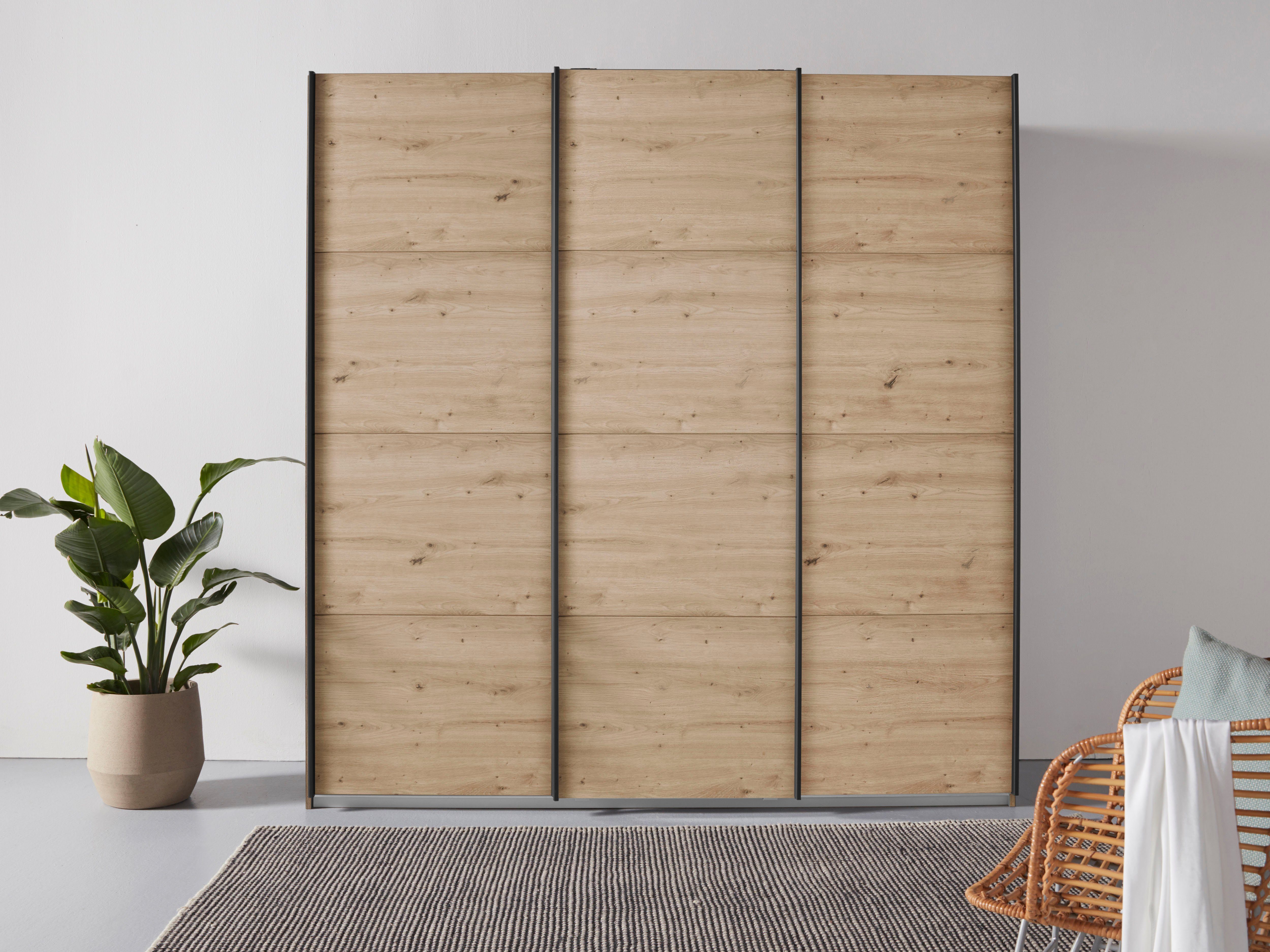 rauch Schwebetürenschrank Kleiderschrank Schrank Garderobe TOPSELLER OTELI inkl. Inneneinteilung (Breiten 203/271/315/360 cm Höhen 210/229 cm) mit 3 Innenschubladen sowie zusätzlichen Einlegeböden MADE IN GERMANY