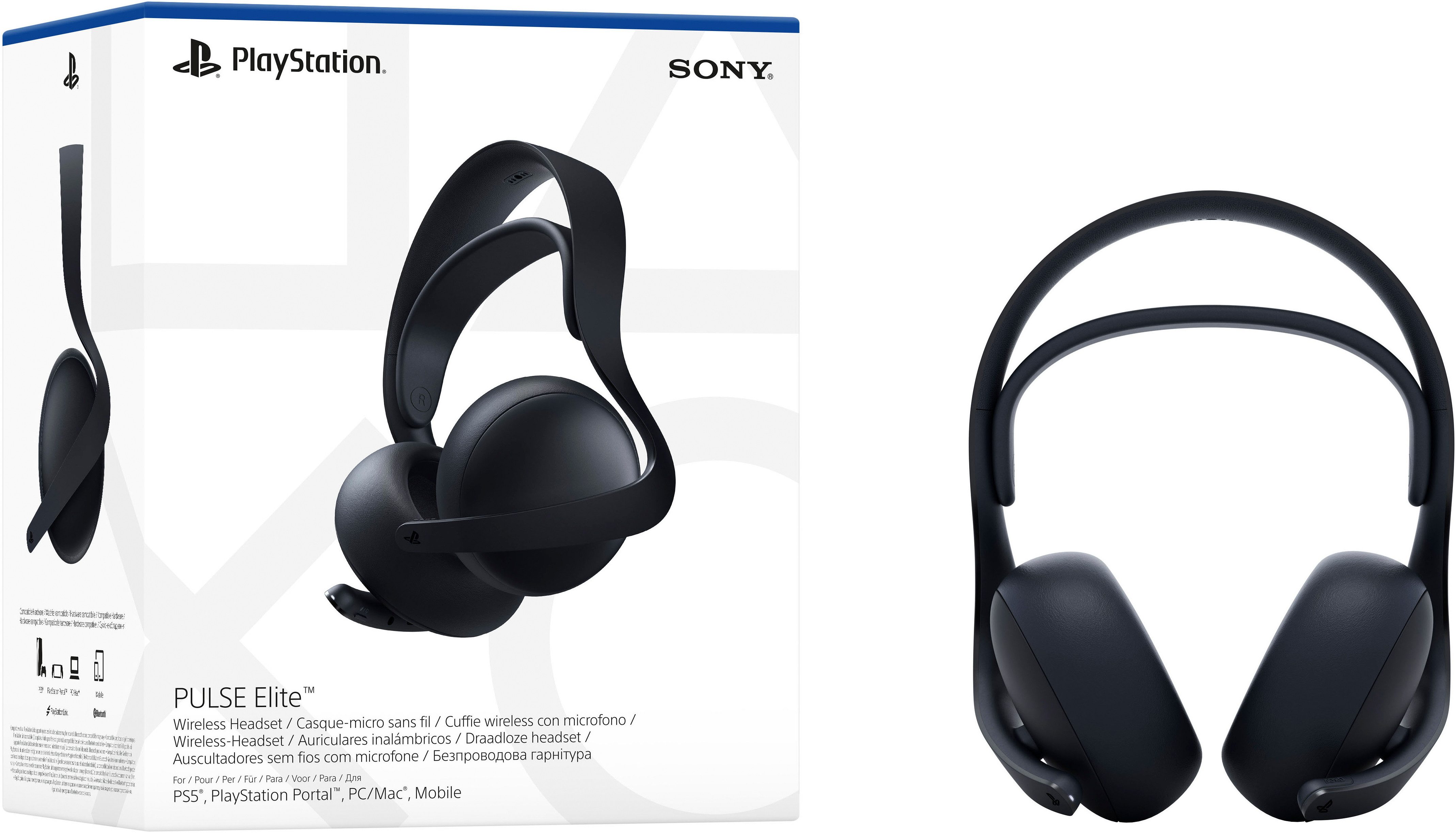 PlayStation 5 PULSE Elite™ Wireless-Headset Gaming-Headset (Multi-Point-Verbindung, Rauschunterdrückung, Stummschaltung, Bluetooth)
