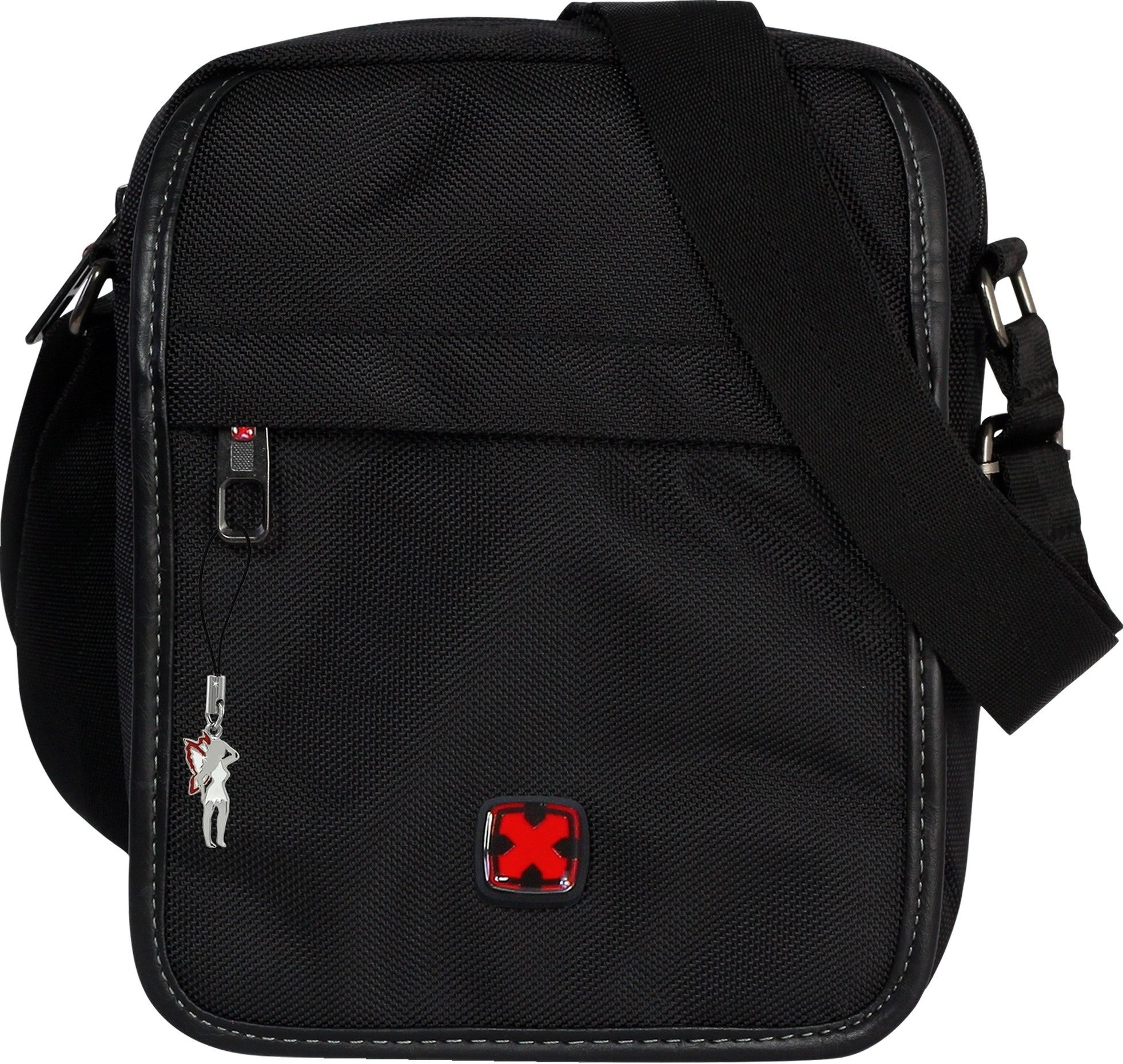 Travel N Meet Schultertasche Travel N Meet Crossover Schultertasche (Schultertasche), Herren Polyester Schultertasche, schwarz ca. 18cm