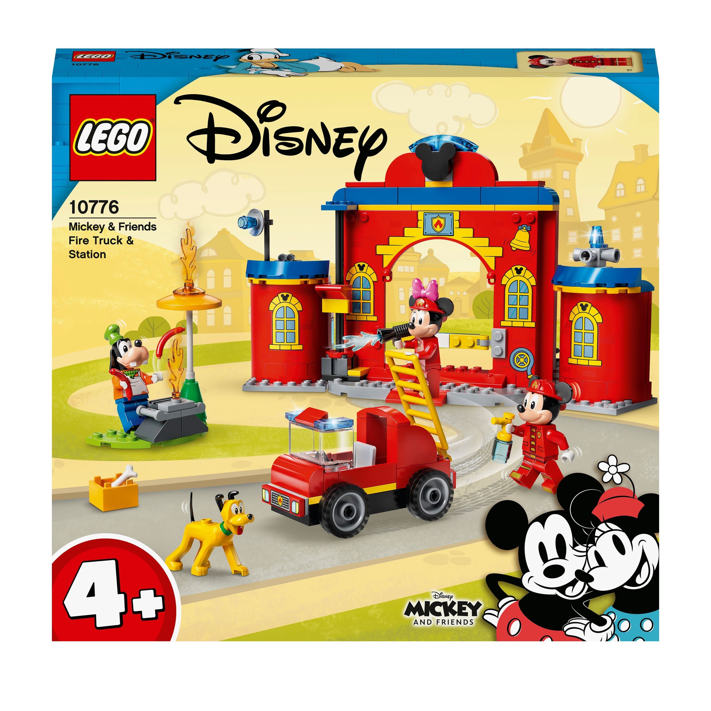 LEGO Mickys Feuerwehrstation und Feuerwehrauto Konstruktionsspielsteine