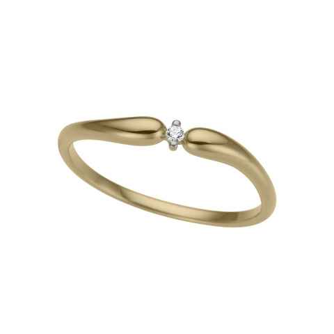 Firetti Solitärring Schmuck Geschenk Gold 585 Damenring Verlobungsring Goldring LIEBE, mit Brillant