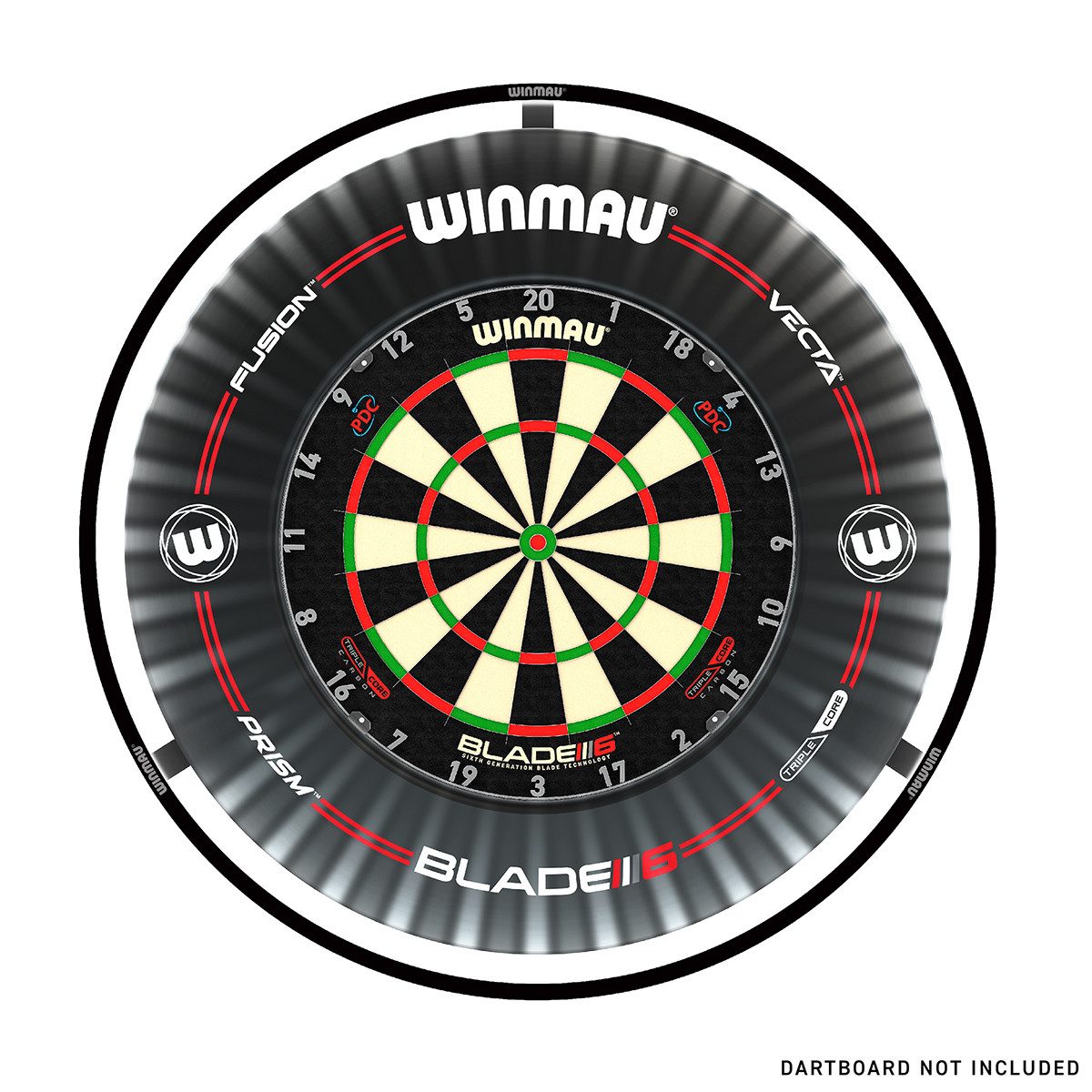 Winmau Dart-Wandschutz Plasma + Surround Bundle black 4305