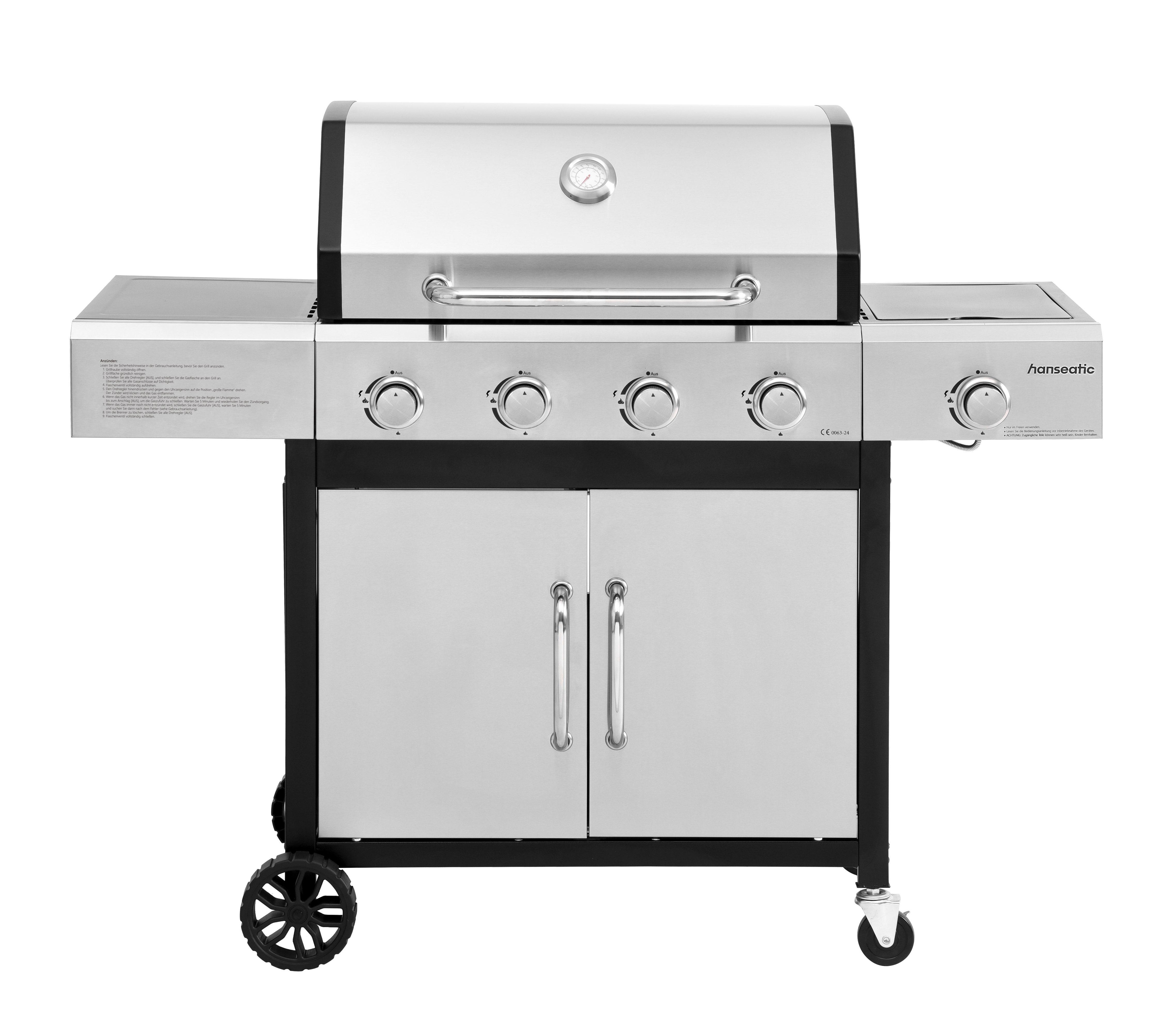 Hanseatic Gasgrill Rockford, BxTxH: 133x59x112 cm, 14,5 kW Gesamtleistung
