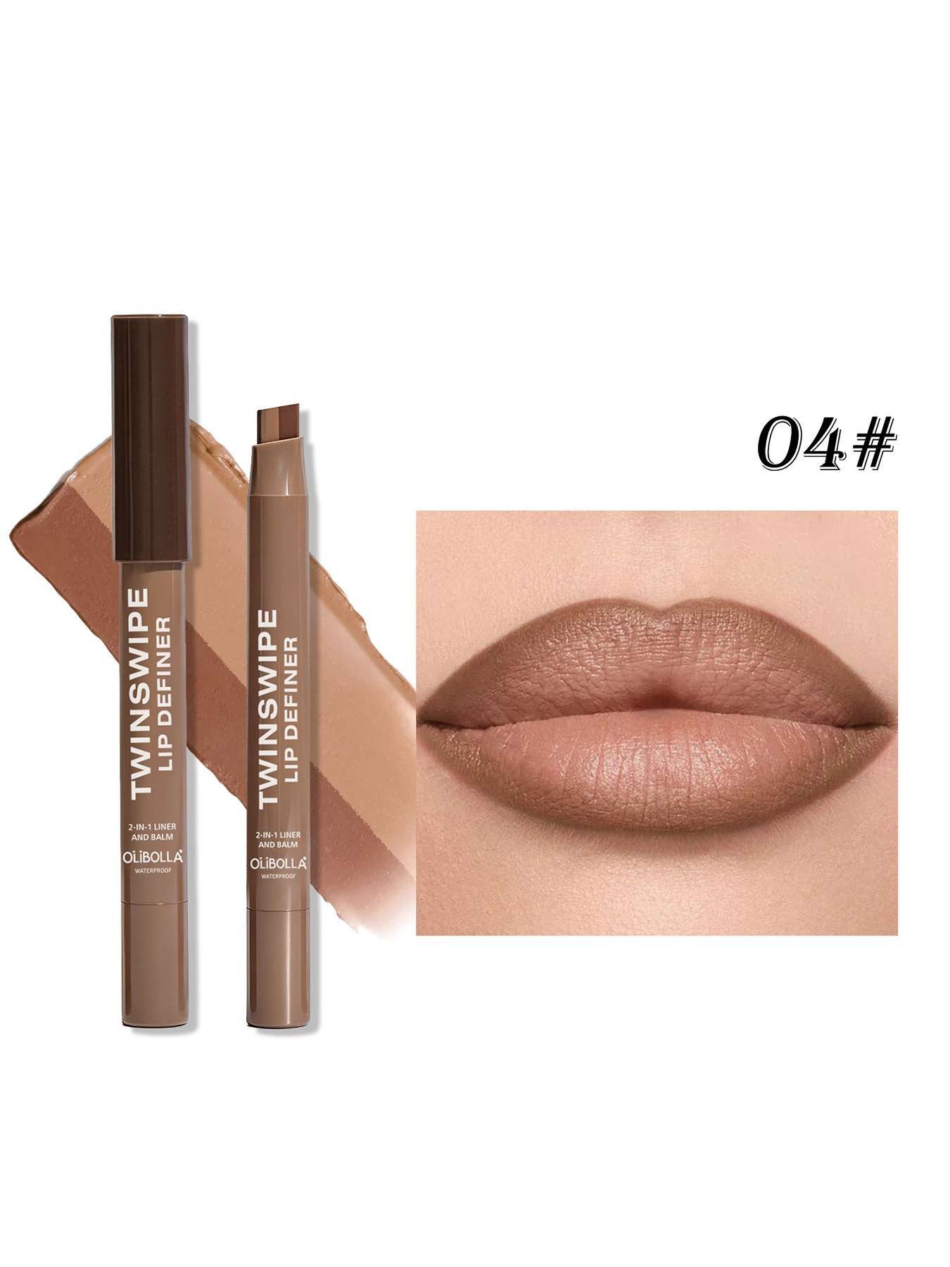 DEBAIJIA Lipliner 2-in-1 Lipliner Stift, wischfest für definierte Lippenkonturen