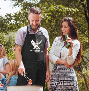 MoonWorks Grillschürze Herren Grillschürze Auftragsgriller Küchenschürze Schürze Barbecue Moonworks®, mit kreativem Aufdruck