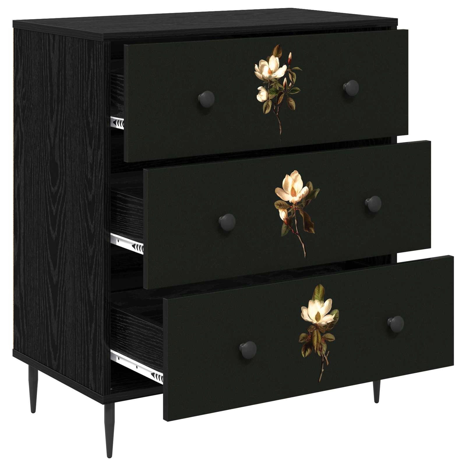 vidaXL Kommode 66 x 36,5 x 76 cm Kommode Schubladenschrank Sideboard BREMEN Magnolien