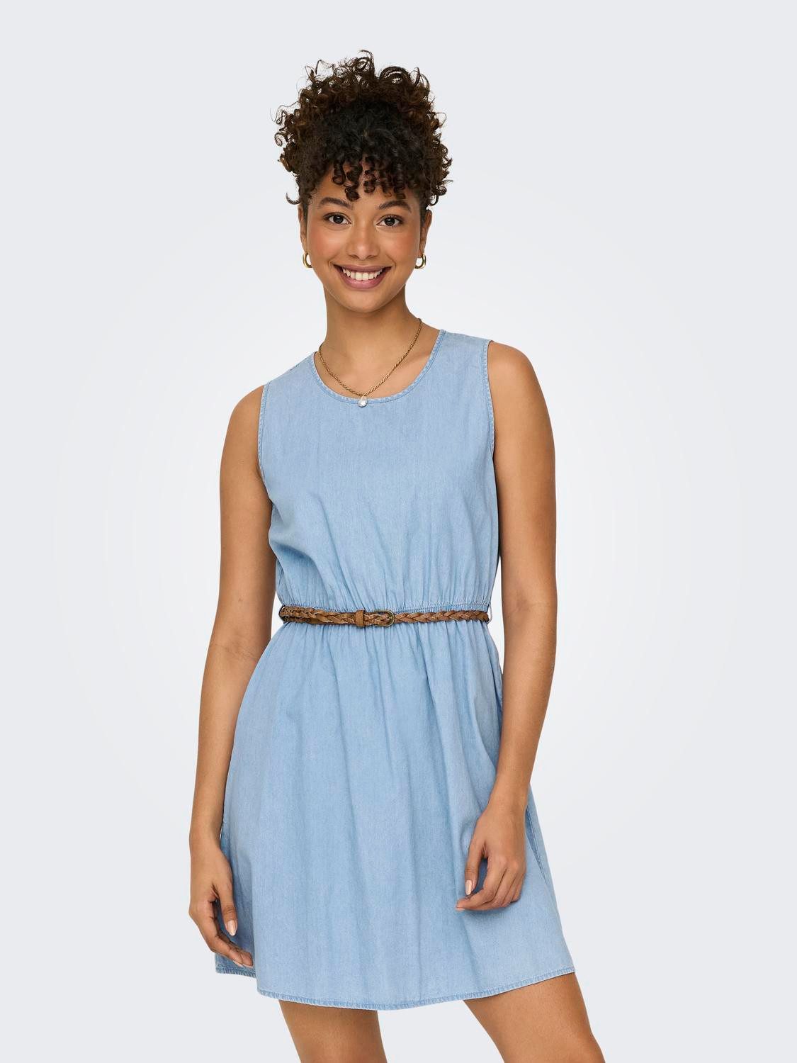 ONLY Jeanskleid ONLBEA S/L BRAIDED BELT günstig online kaufen