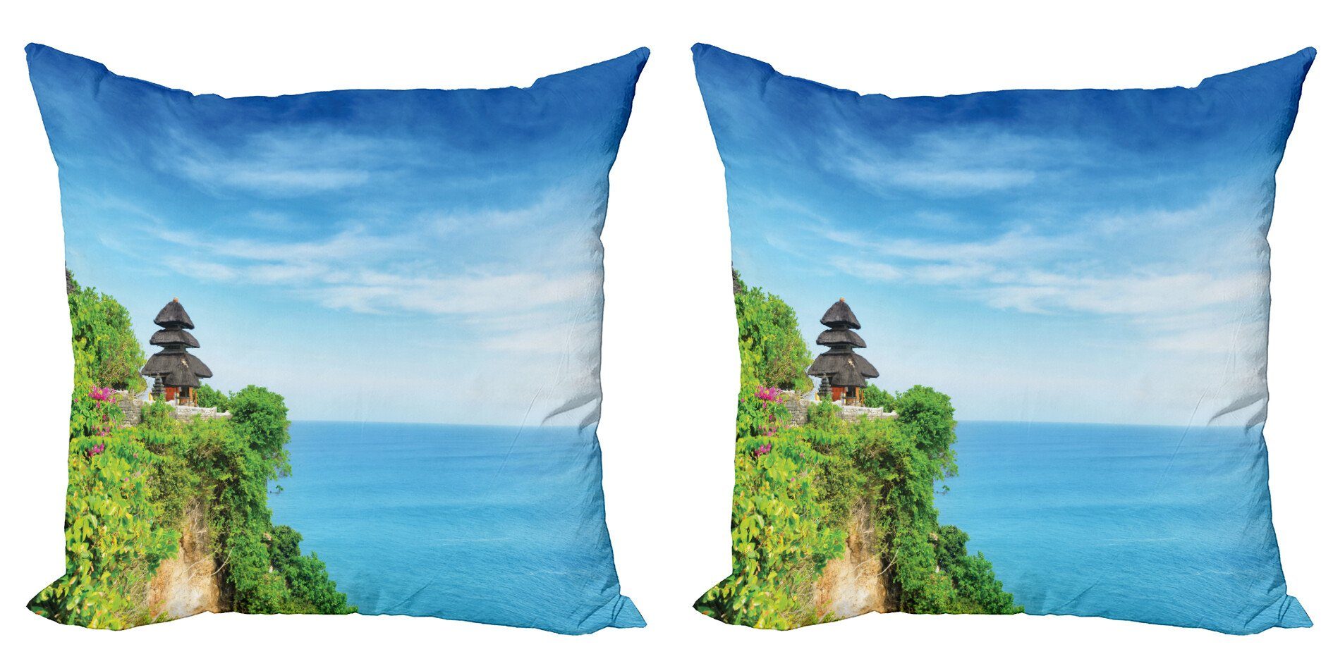 Kissenbezüge Modern Accent Doppelseitiger Digitaldruck, Abakuhaus (2 Stück), Balinese Seeküste im Sommer