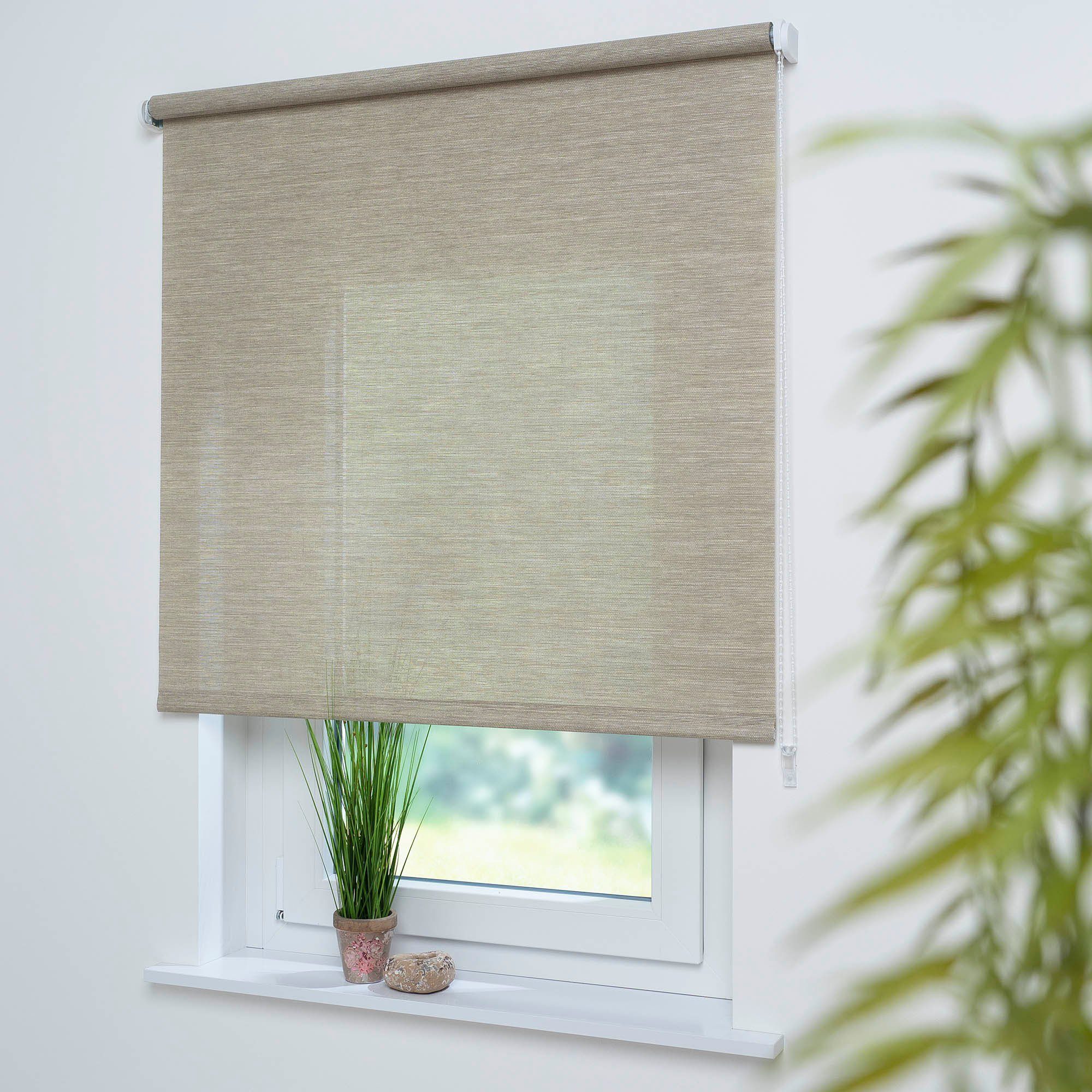 Seitenzugrollo Dekor Struktur, Liedeco, Lichtschutz, mit günstig online kaufen