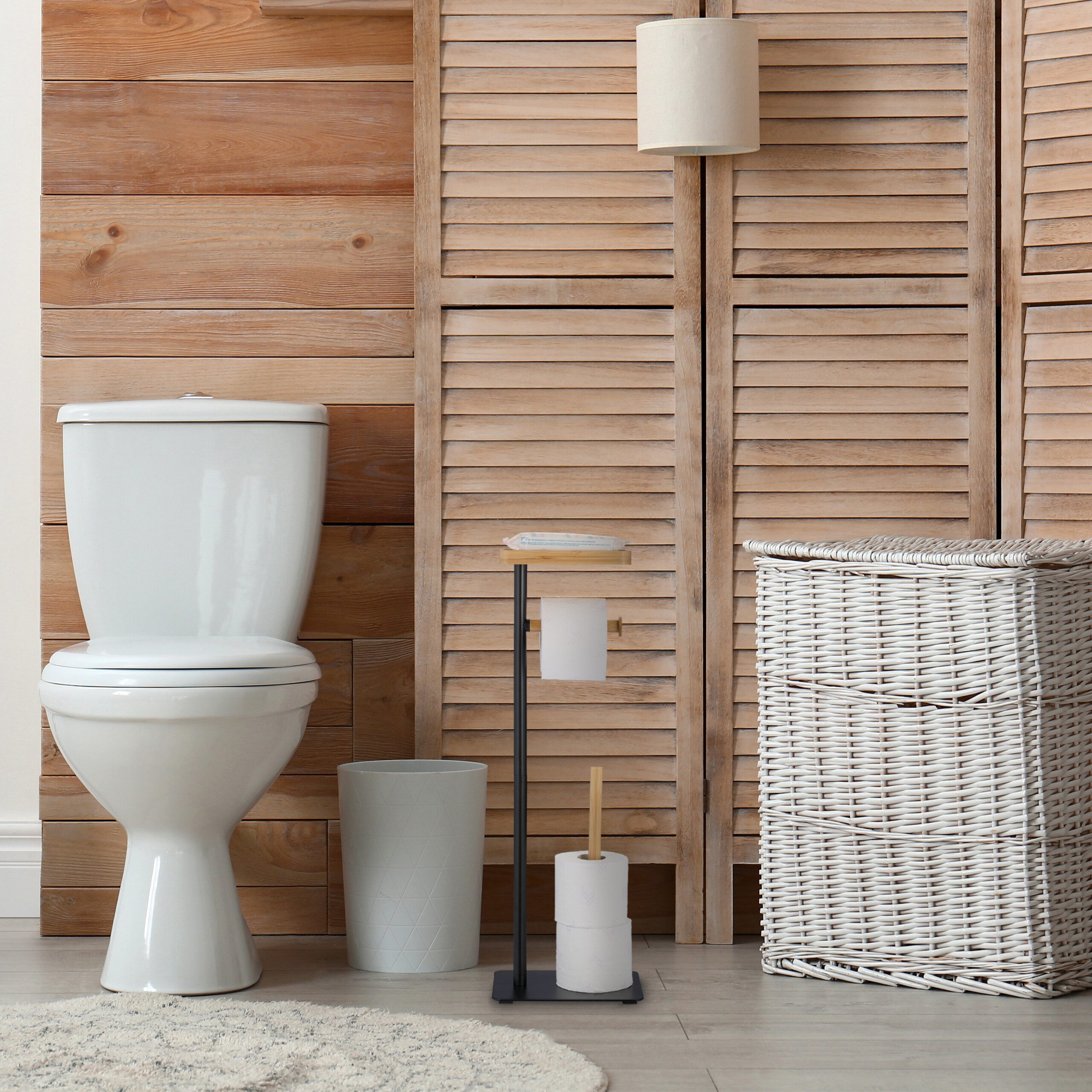 relaxdays Toilettenpapierhalter mit Ablage günstig online kaufen