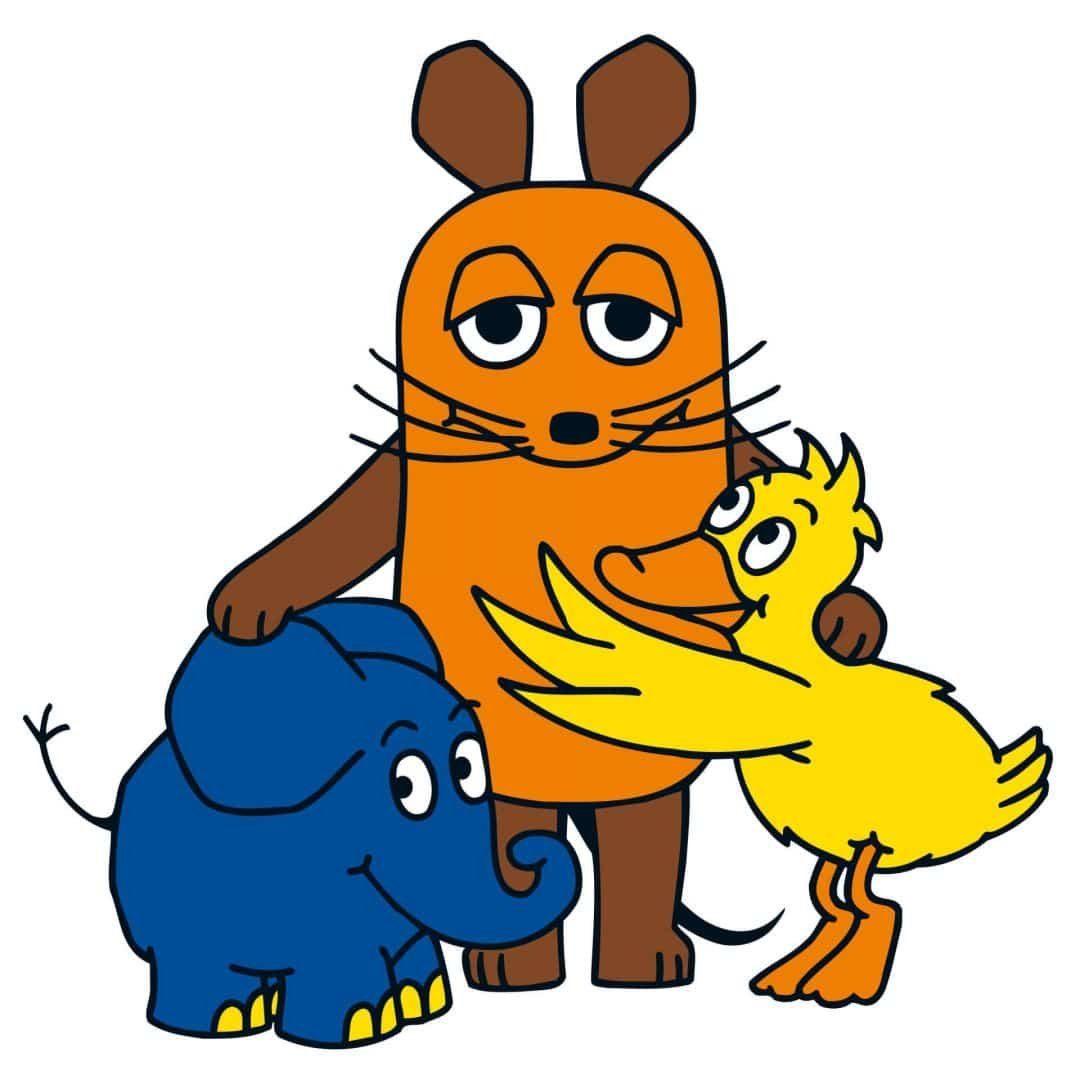 Die Maus Wandtattoo Die Sendung mit der Maus Wandsticker Elefant Ente Aufkleber, selbstklebende Wandsticker für Babyzimmer, hergestellt in Berlin – Bild 2 von 2