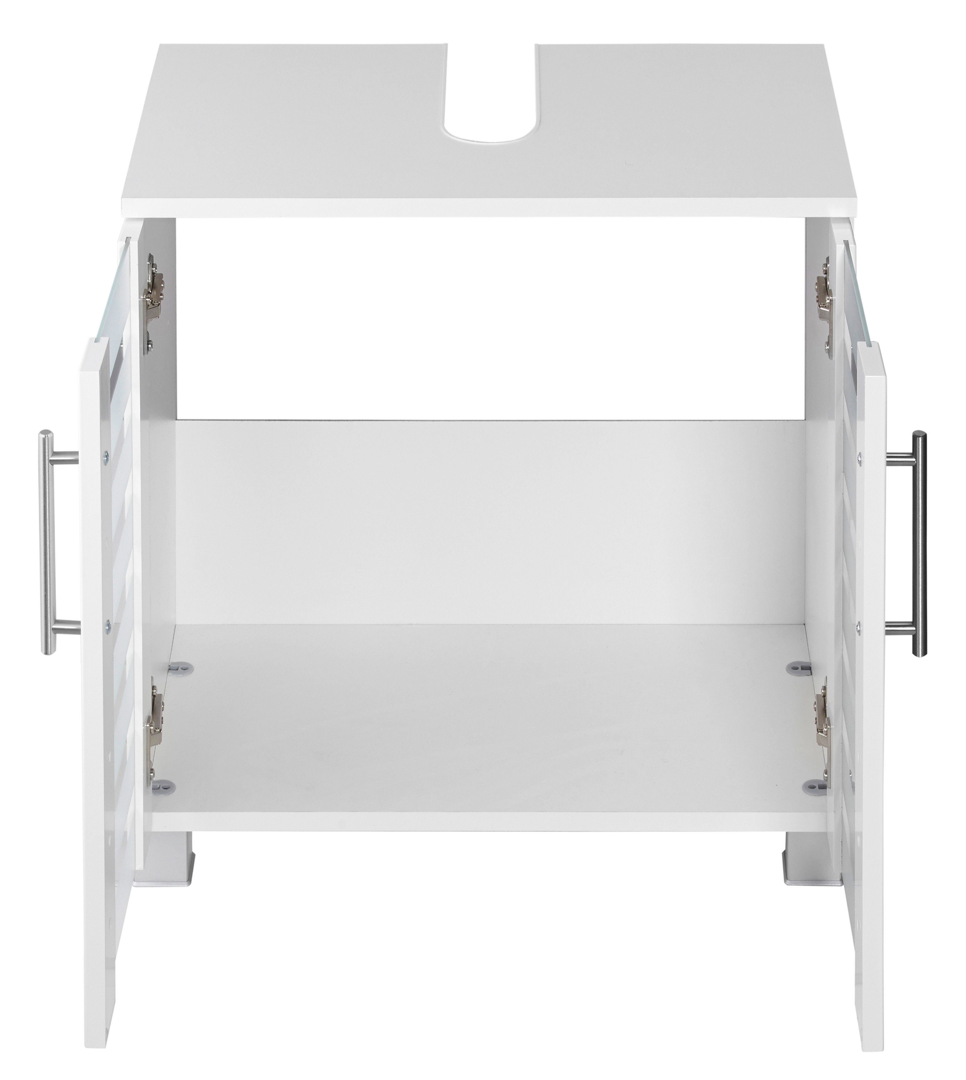 welltime Waschbeckenunterschrank Jaca Breite 60 cm, mit MDF Hochglanz-Fronten