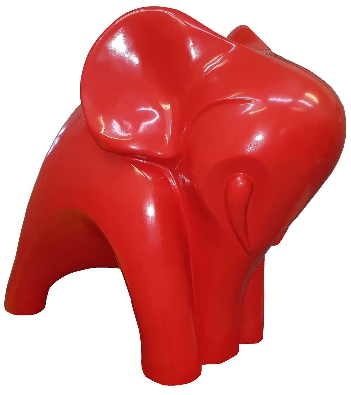 JVmoebel Gartenfigur, Design Skulptur Rot Bunte Elefant Deko Statue Figuren Abstrakte Statuen