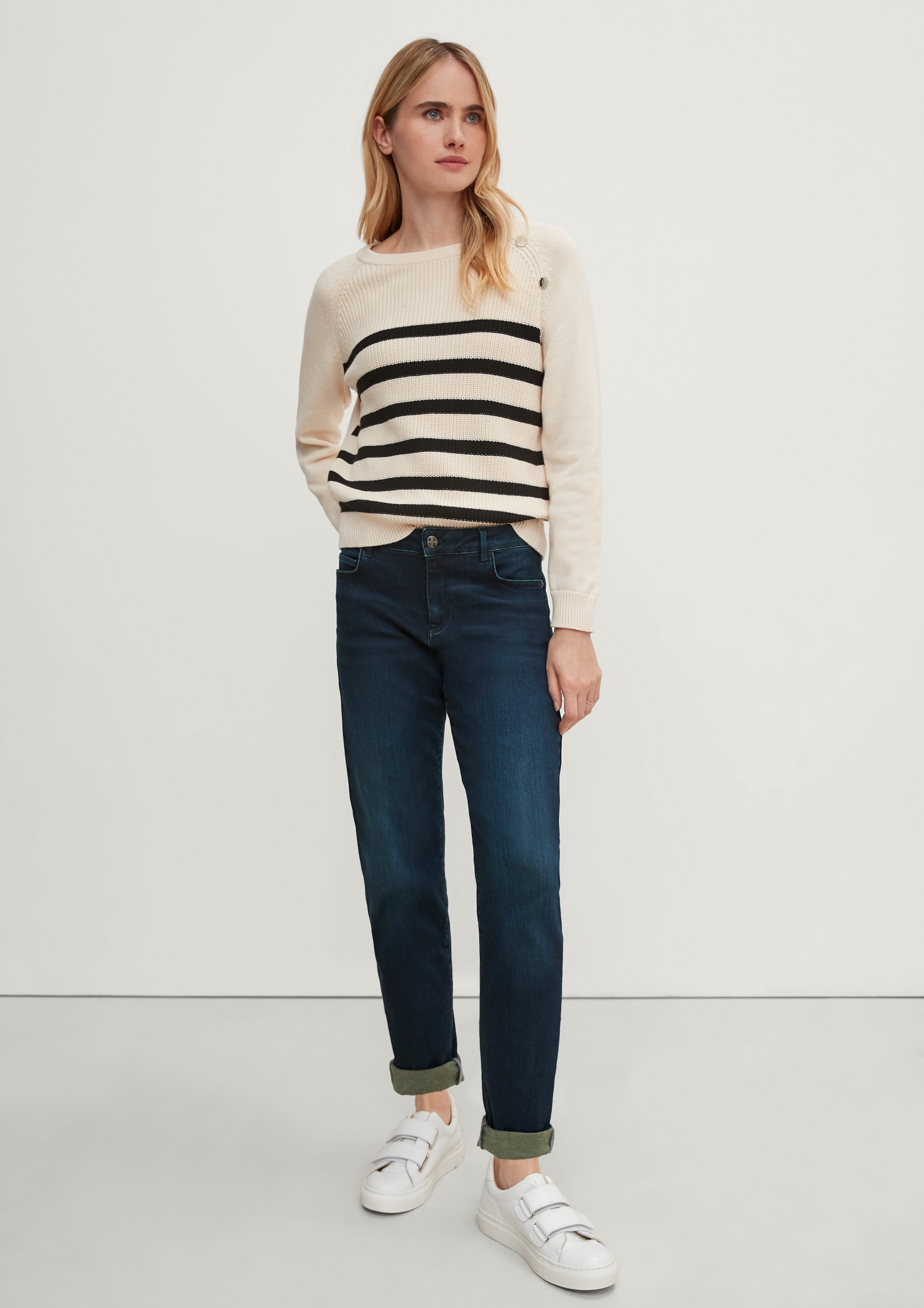 leg-Jeans Slim: 7/8-Jeans Waschung ankle Straight Comma