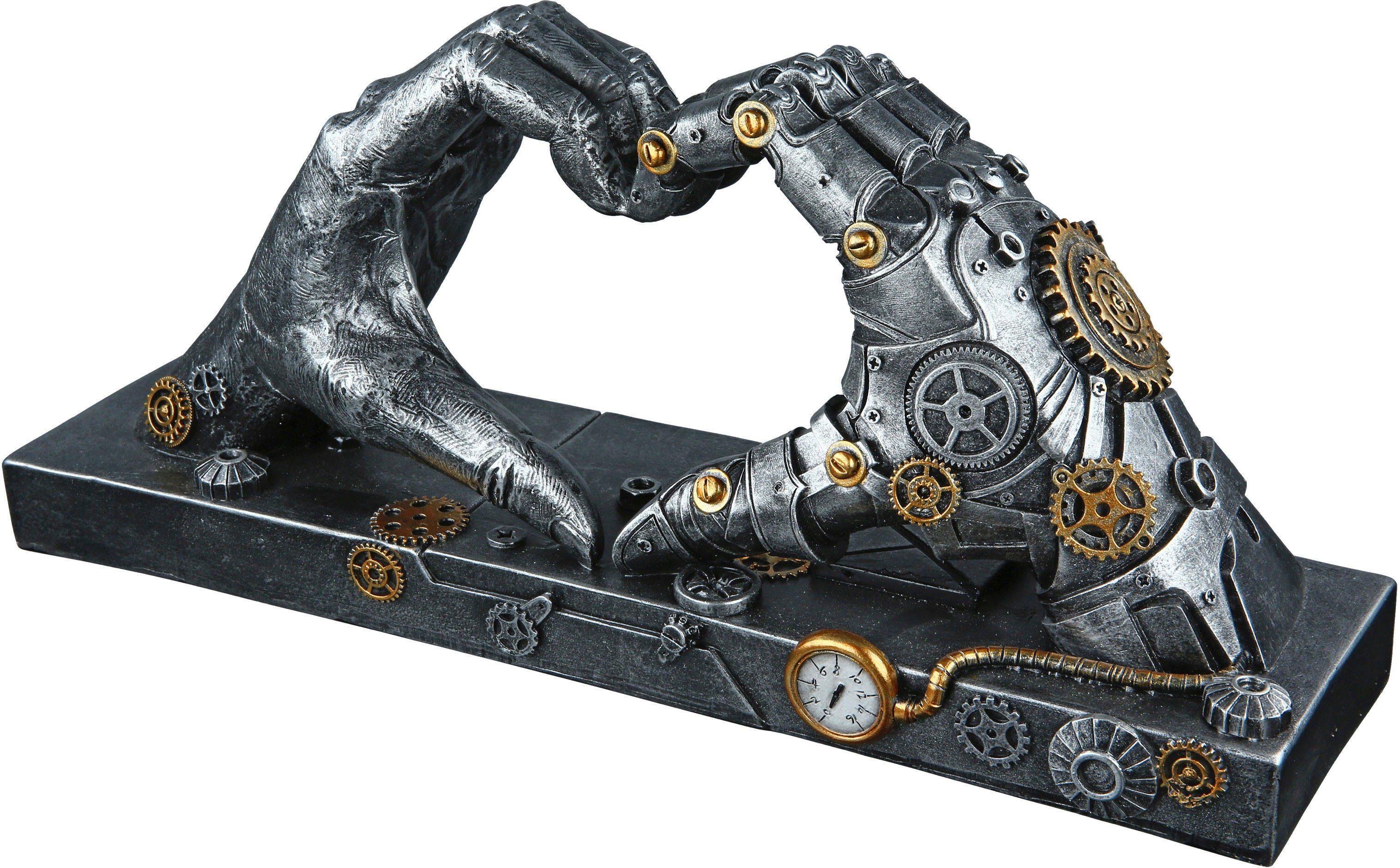 Casablanca by Gilde Dekofigur Skulptur Steampunk Hand, silber (1 St), silberfarben