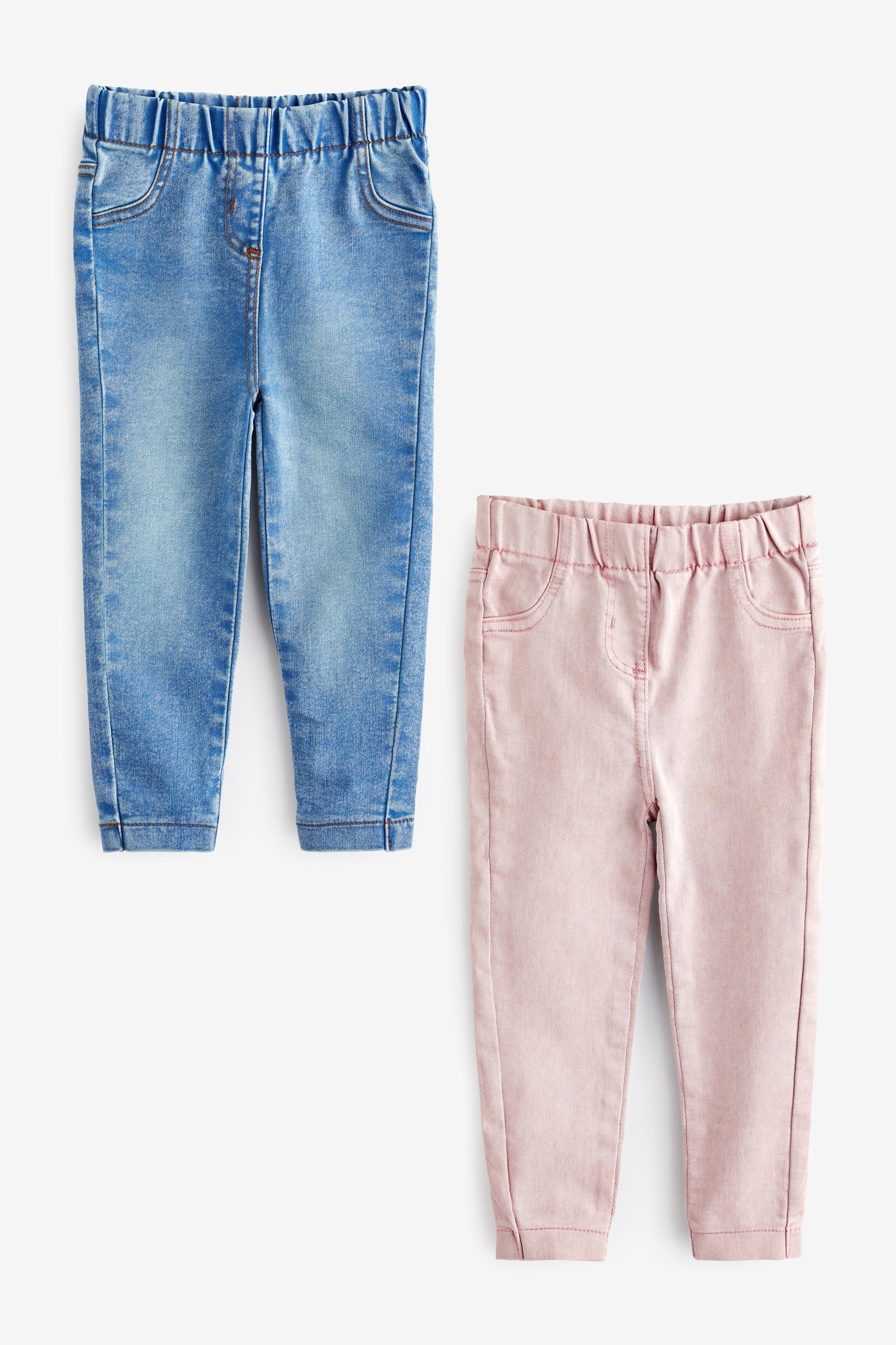 Next Jeansleggings Jeggings, 2er-Pack (2-tlg) Pink/Blue