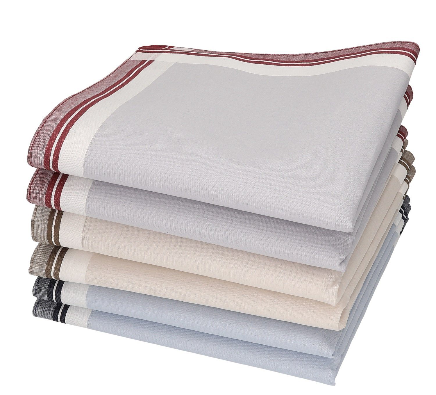Betz Taschentuch Herren Stoff Носовые платки Set Leo 2 Dessin 1 Размер 40x40 cm, (Set, 6-St. 6 Носовые платки), 100% Baumwolle