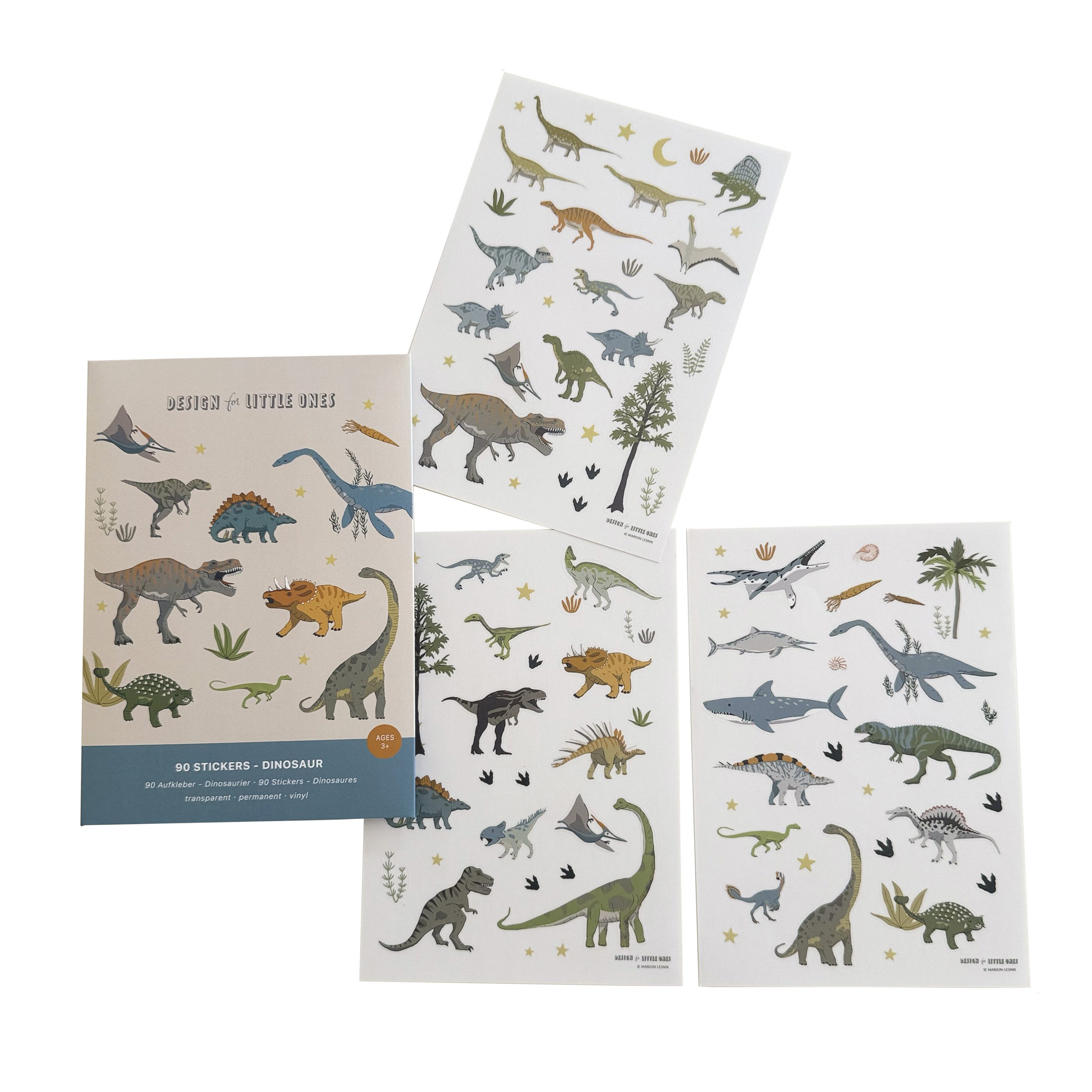 Sticker Dinosaurier, großes Sticker-Set mit 90 Figuren!