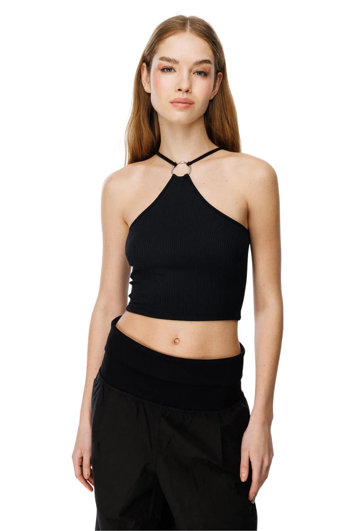 Alexa Dash Blusentop Offene Schulter Metall Applikation Bluse