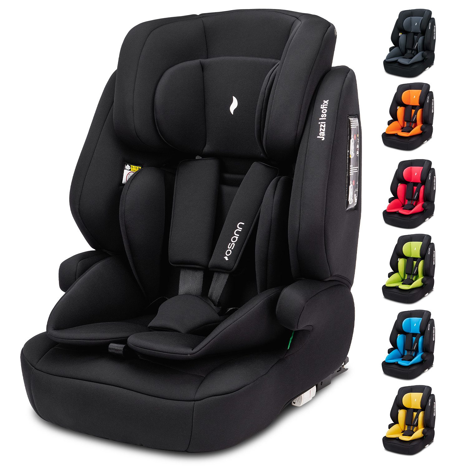 Osann Autokindersitz Jazzi Isofix, ab: 15 Monate, bis: 12 Jahre, ab: 76 cm, bis: 150 cm, sicher & bequem für Kinder von 76 bis 150 cm, Kindersitz mit Isofix