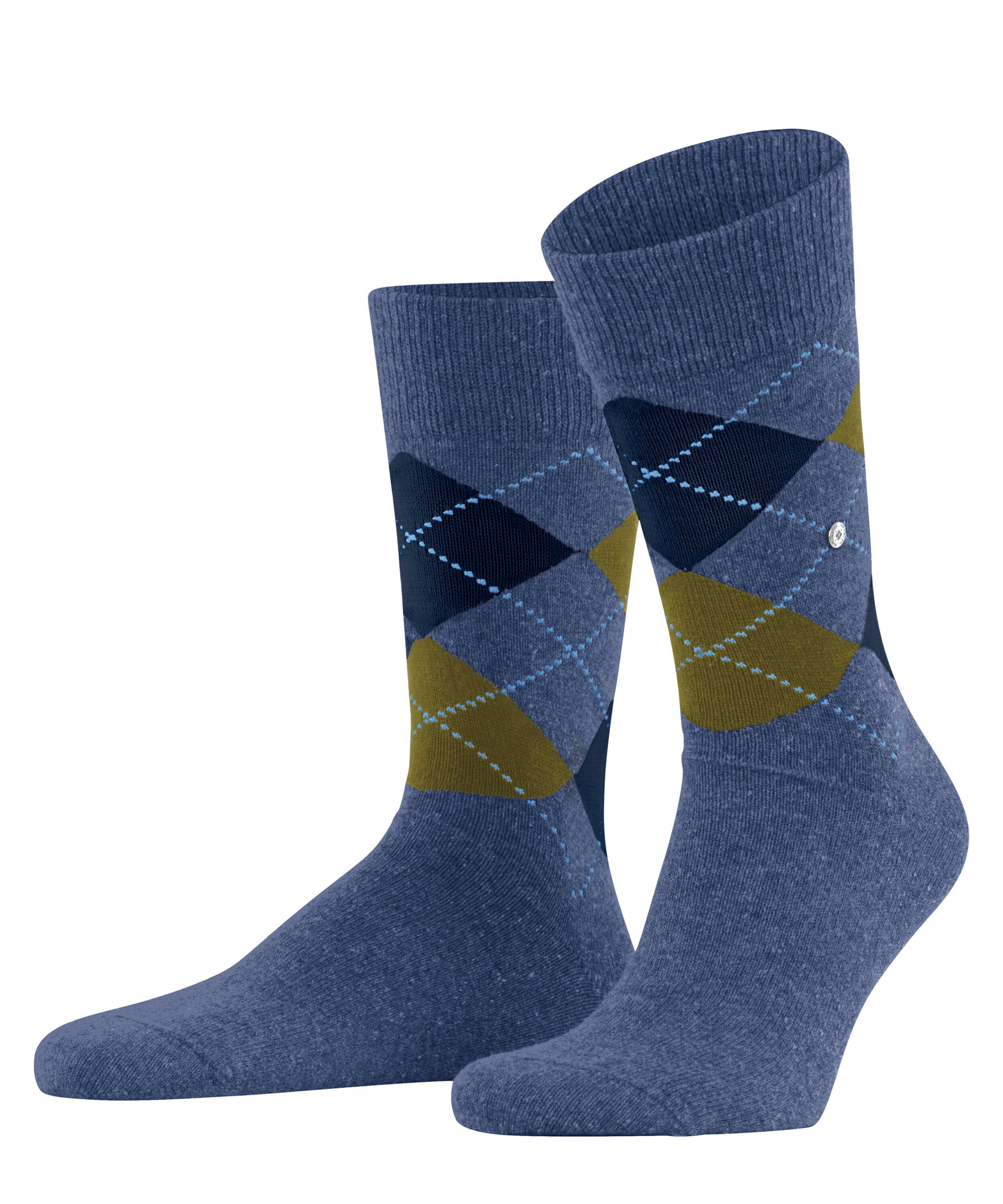 (1-Paar) blue Socken Tweed (6777) Argyle Burlington light