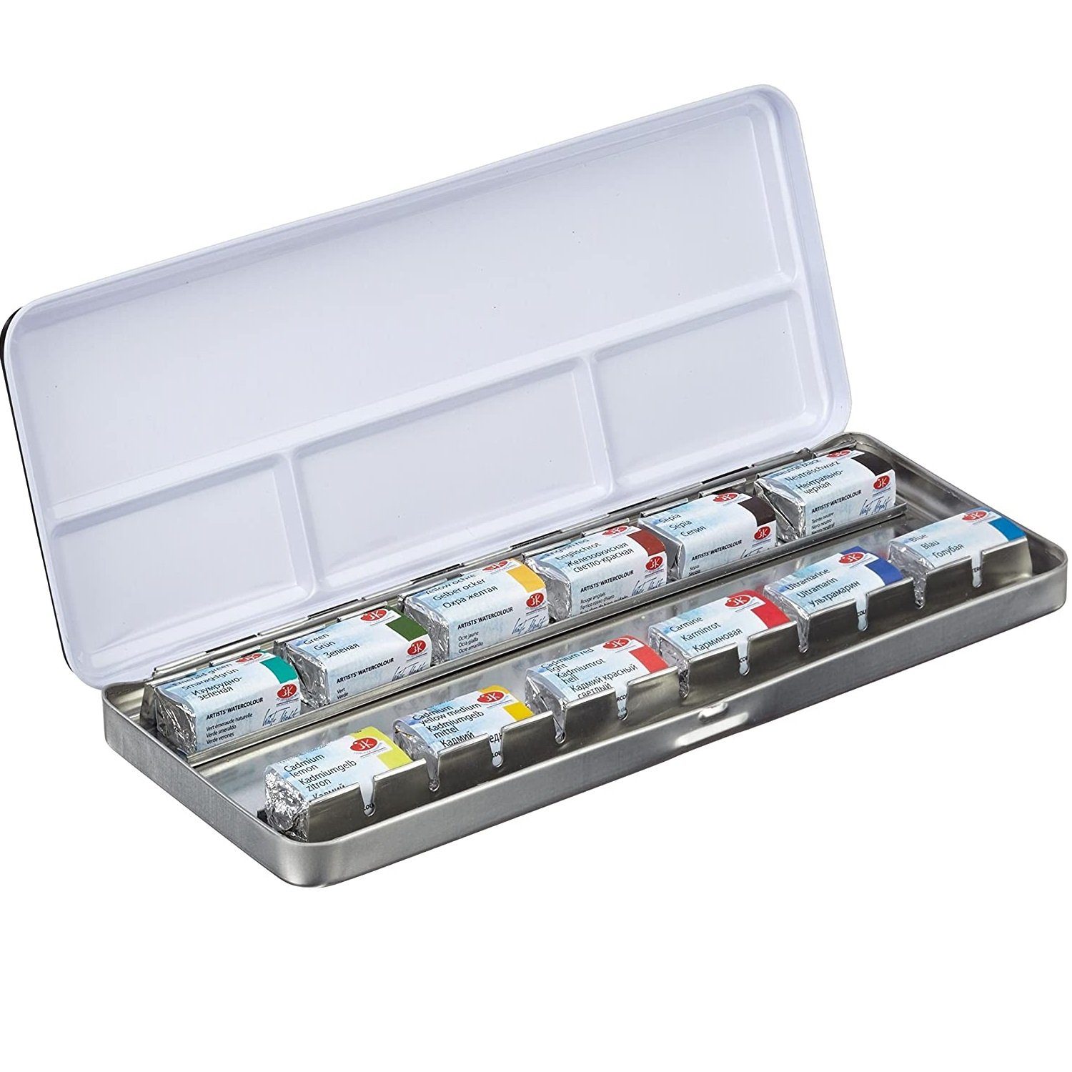 Nevskaya Palitra Kreativset White Nights Aquarellkasten 12 ganze Näpfchen, (12-tlg), Metallbox
