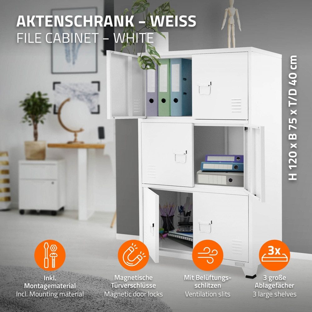 ML-DESIGN Aktenschrank Metallschrank mit Schubladen, freistehender günstig online kaufen