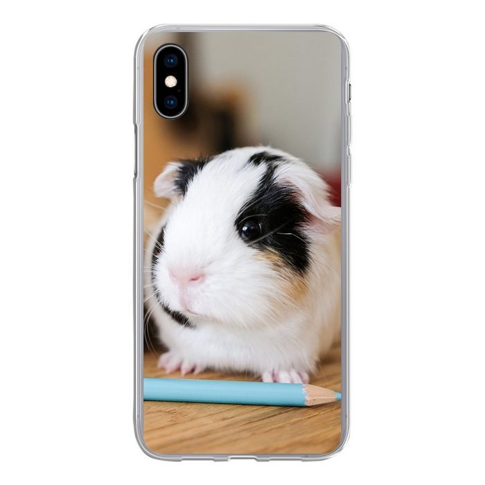 MuchoWow Handyhülle Entzückende Baby-Meerschweinchen Handyhülle Apple iPhone Xs Max Smartphone-Bumper Print Handy