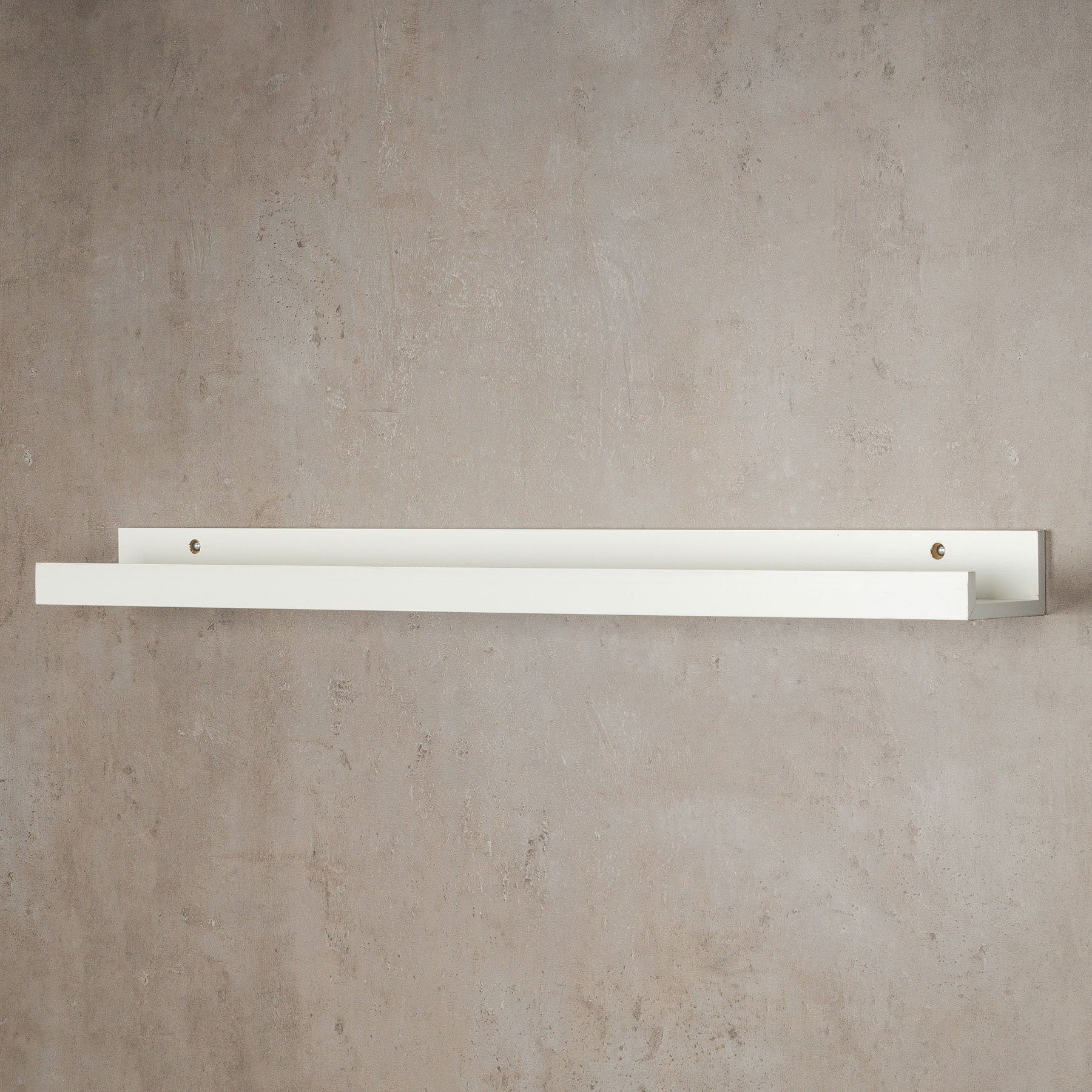 Levandeo® Bilderleiste, Bilderleiste Weiß 70cm lang MDF Holz Bilderschiene Galerieschiene