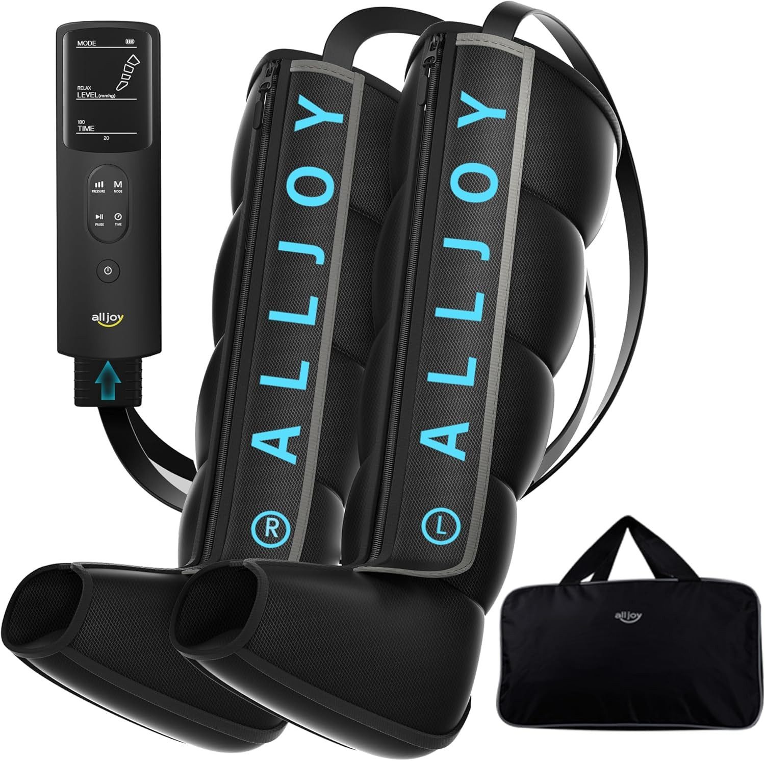 ALLJOY Massagegerät lymphdrainage gerät,Massagegerät für Beine,Beinmassagestiefel, Set, recovery boots, sequenzielle Luftkompressionsmassage,einstellbare Massagedauer