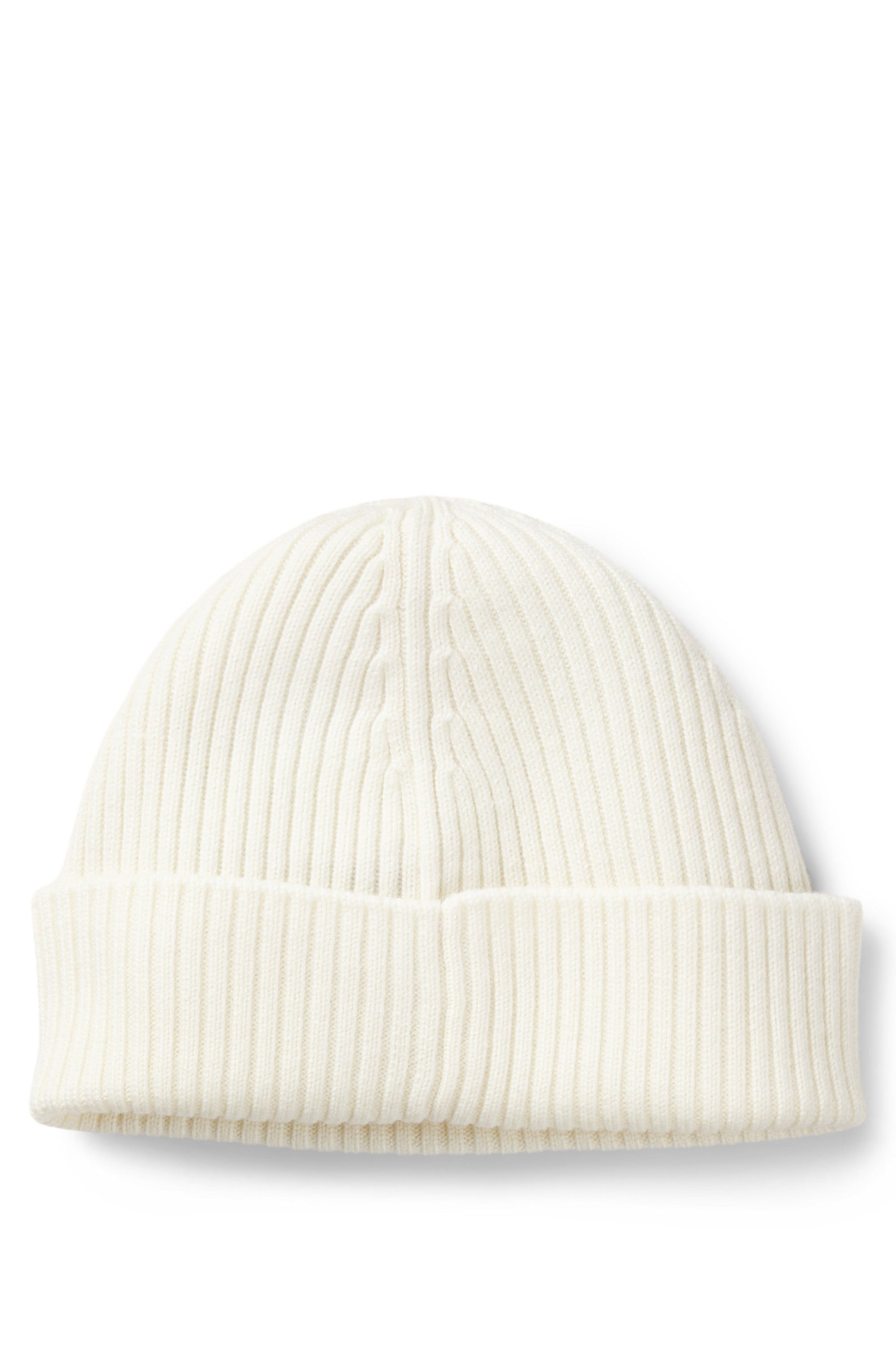 HUGO Beanie Xola mit Labelaufnäher, unisex