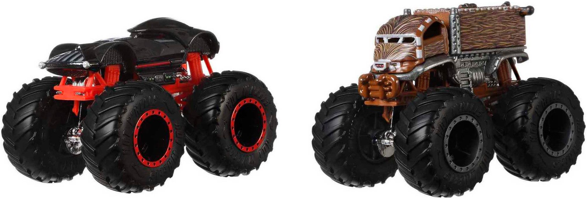 Hot Wheels Spielzeug-Monstertruck Monster Trucks Die-Cast 2er-Pack, (Set, 2-tlg), im Maßstab 1:64, sortiert