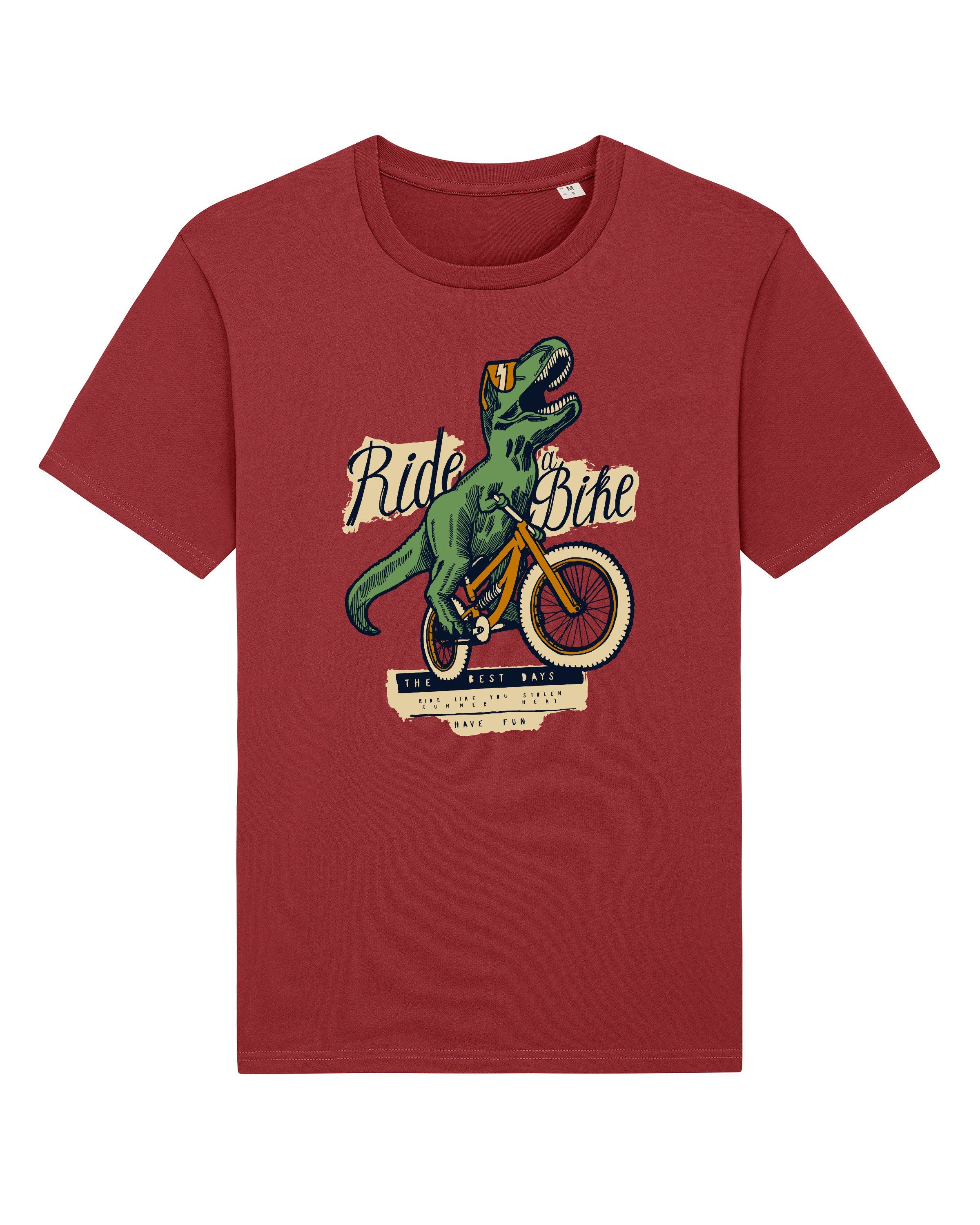 T-Rex (1-tlg) Fahrrad Apparel ocker Print-Shirt wat?